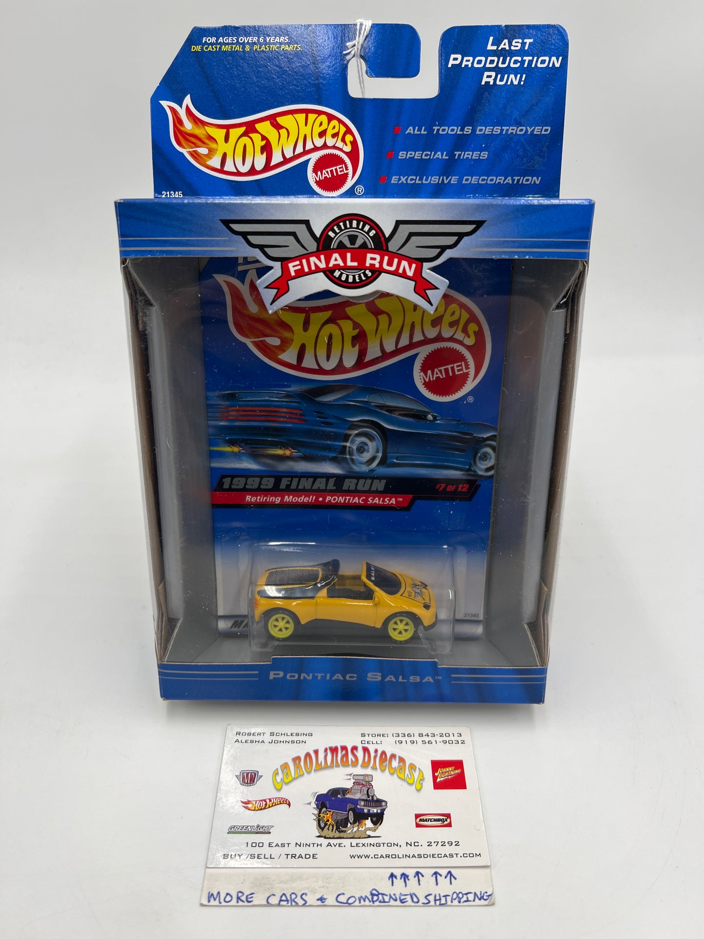 1999 Hot Wheels Final Run #7 Pontiac Salsa Yellow