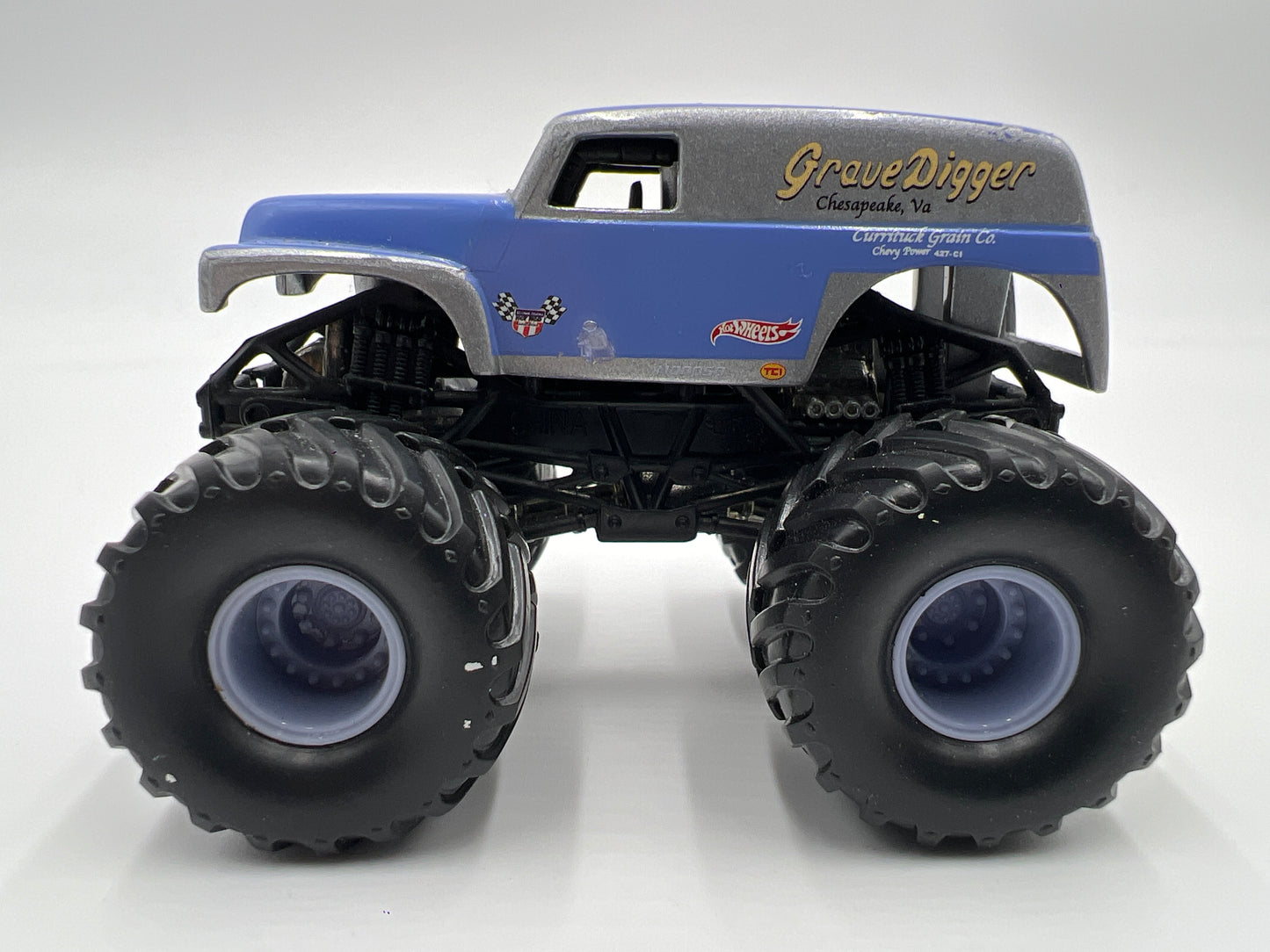 Hot Wheels 1:64 Monster Jam Small Wheel/Metal Base Grave Digger Blue Loose