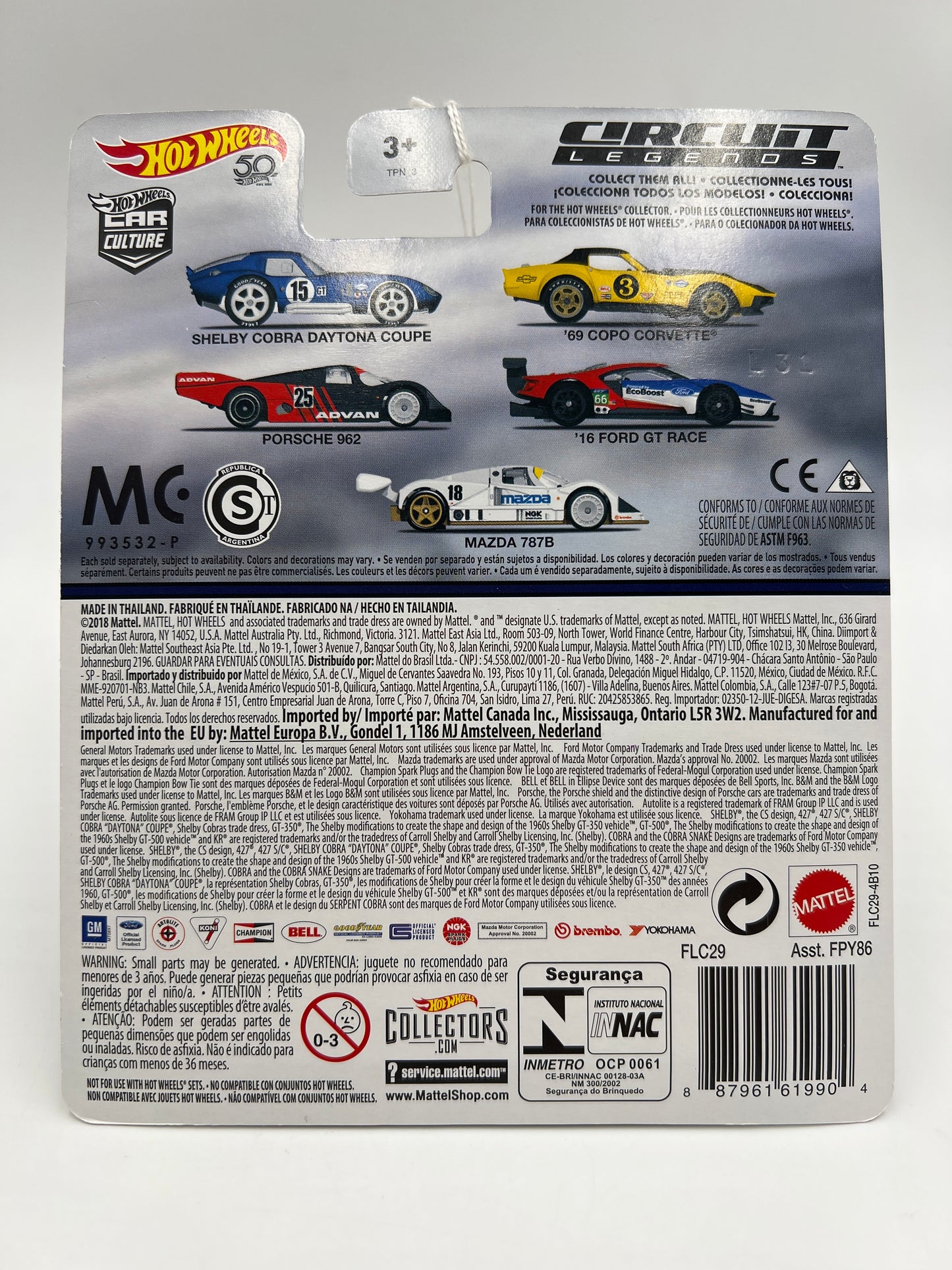 2018 Hot Wheels Car Culture Premium Circuit Legends #3 Porsche 962 254D