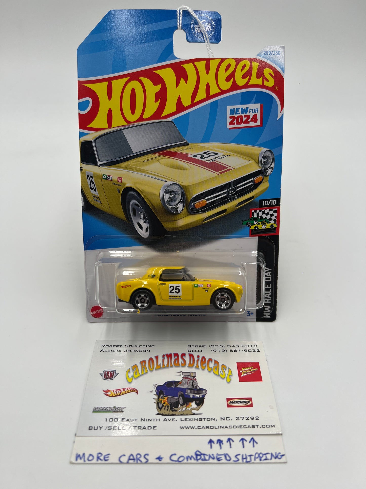 2024 Hot Wheels Q Case #209 Honda S800 Racing Yellow 77H