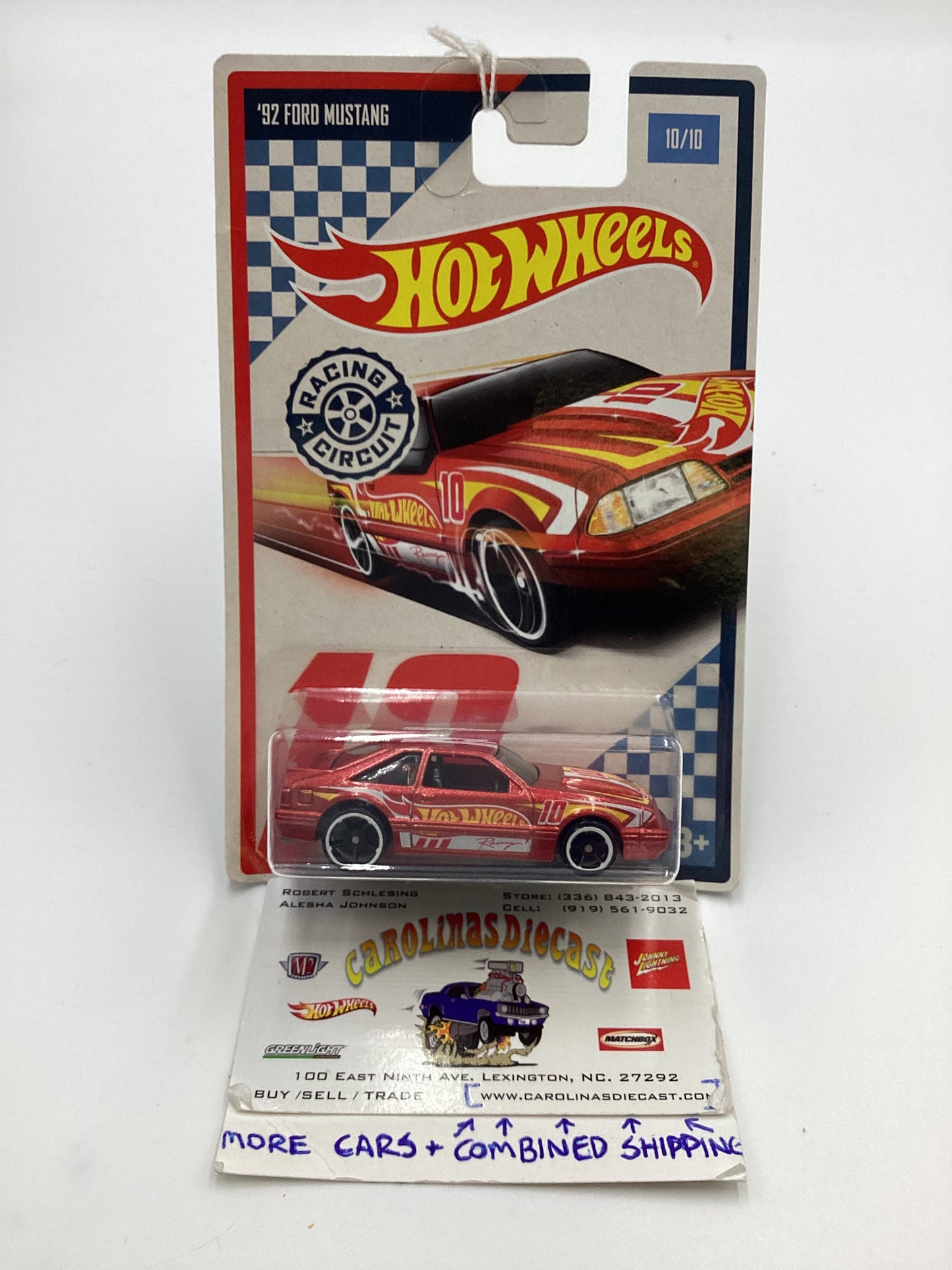 2017 Hot Wheels Racing Circuit #10 92 Ford Mustang 153D