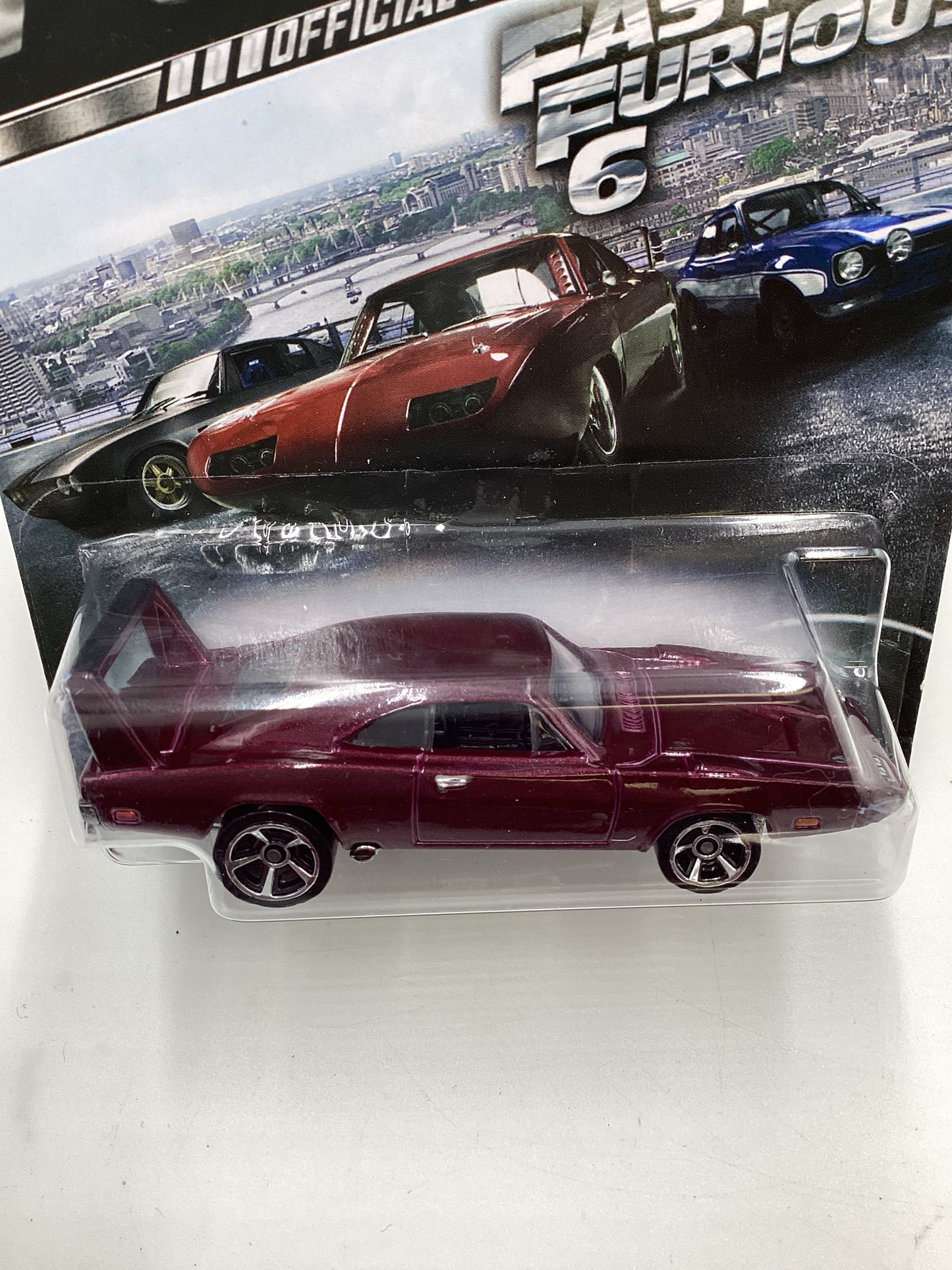 2014 Hot Wheels Fast & Furious 6 #8 69 Dodge Charger Daytona Dark Red 71G