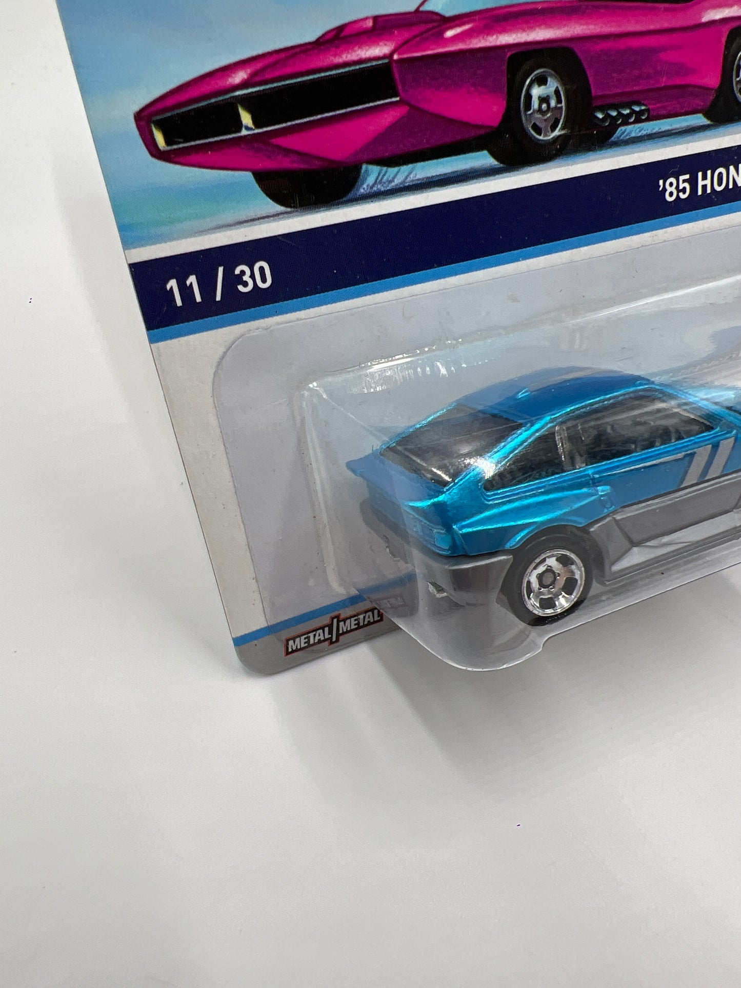Hot Wheels Cool Classics #11 85 Honda CR-X Spectrafrost Blue W/Protector