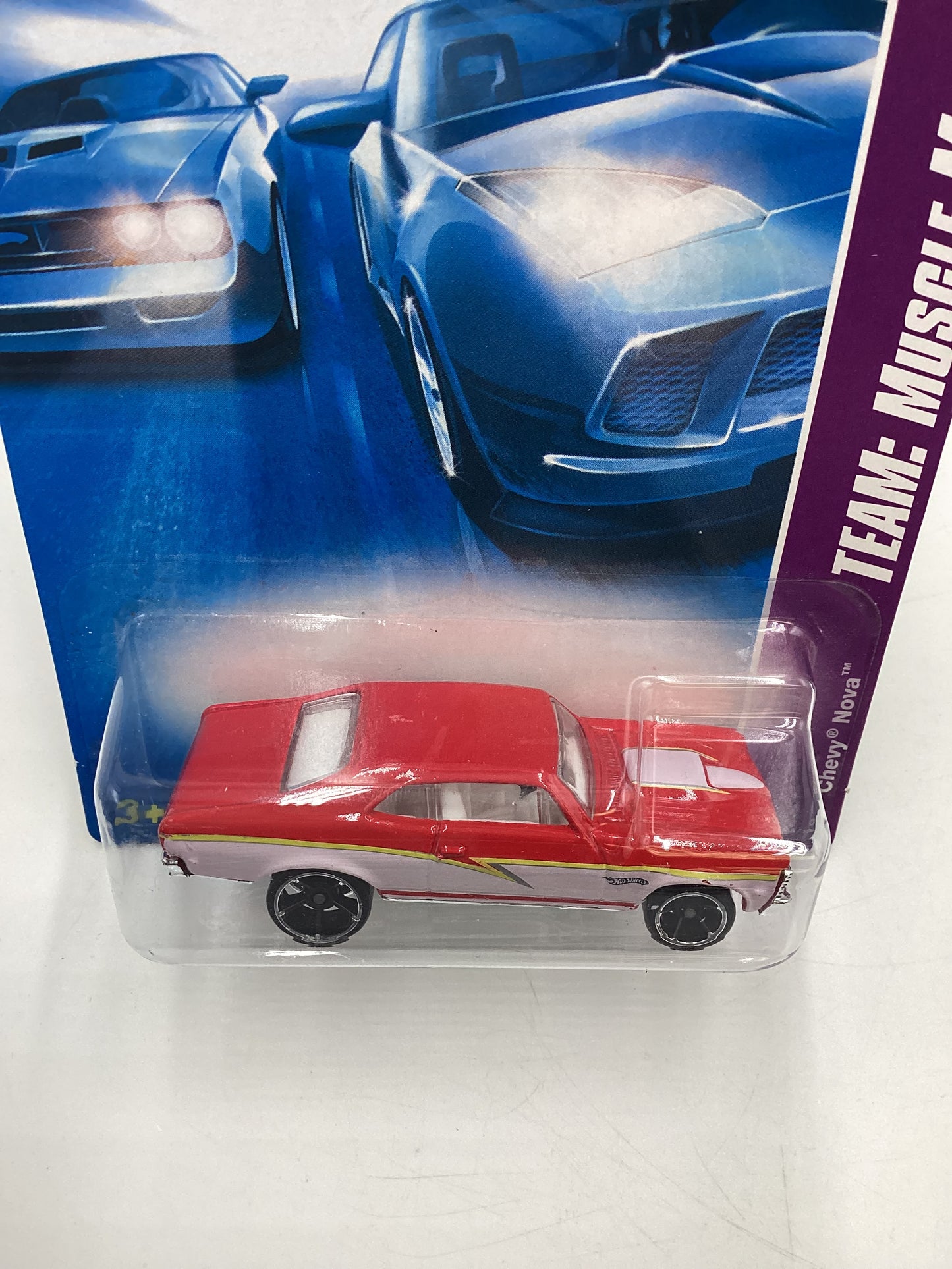 2008 Hot Wheels HW Team: Muscle Mania #136 Chevy Nova Red/White 8D