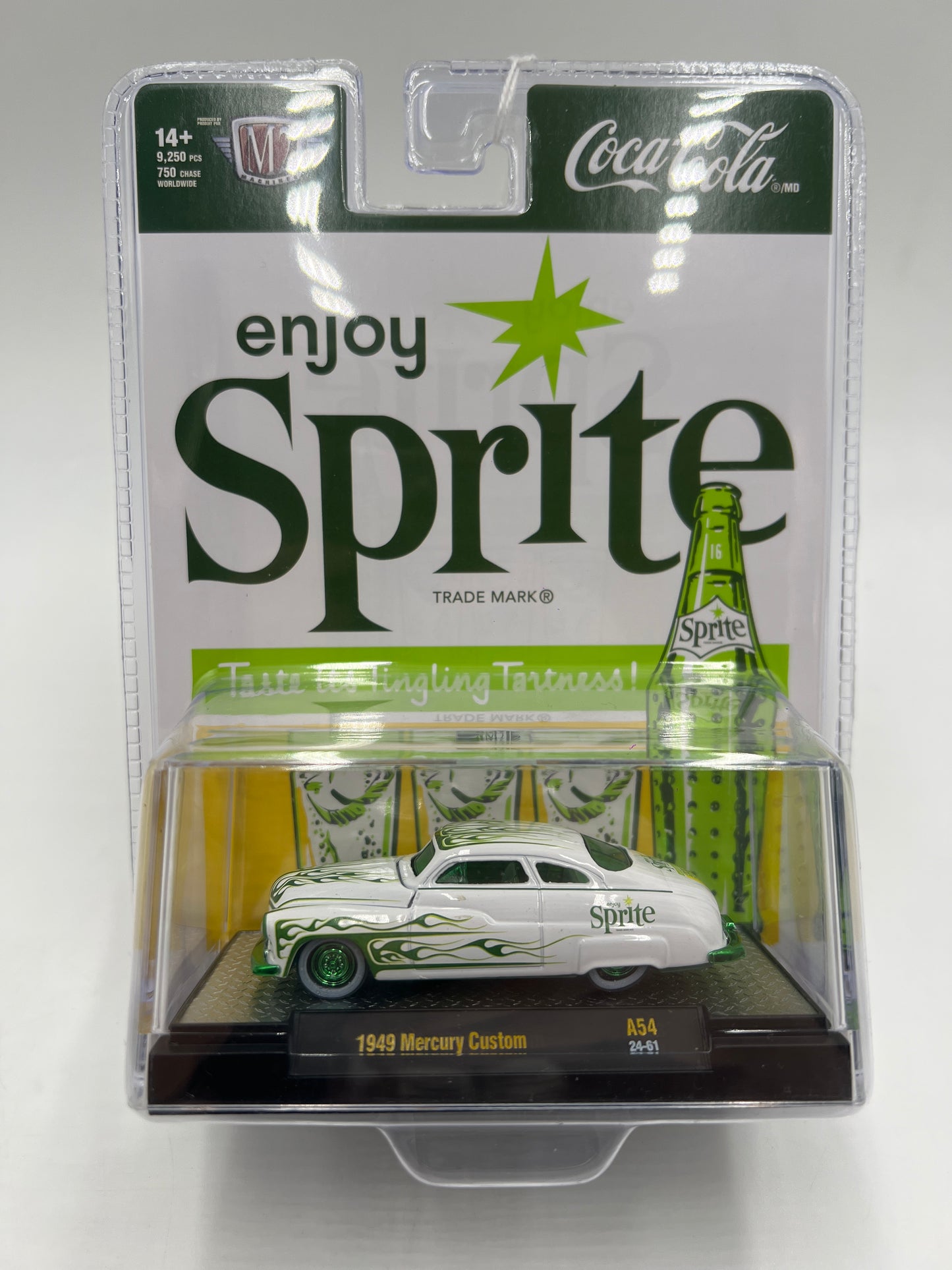 2025 M2 Machines Coca Cola CHASE Sprite 1949 Mercury Custom White A54