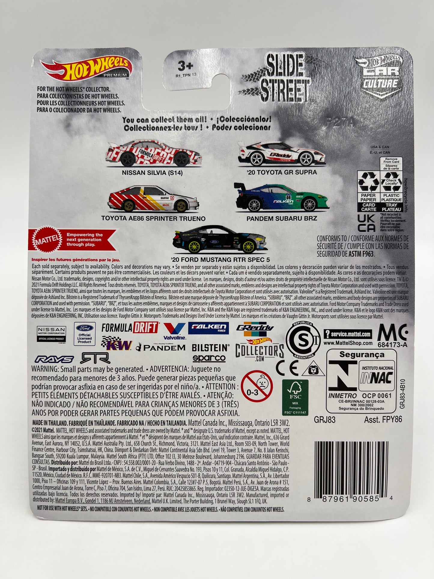 Hot Wheels Premium Slide Street #3 Toyota AE86 Sprinter Trueno 244J