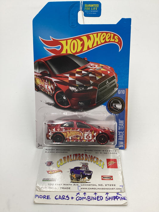 Hot wheels 2016 Kmart Exclusive 2008 Lancer Evolution Red Cracked Blister 237C