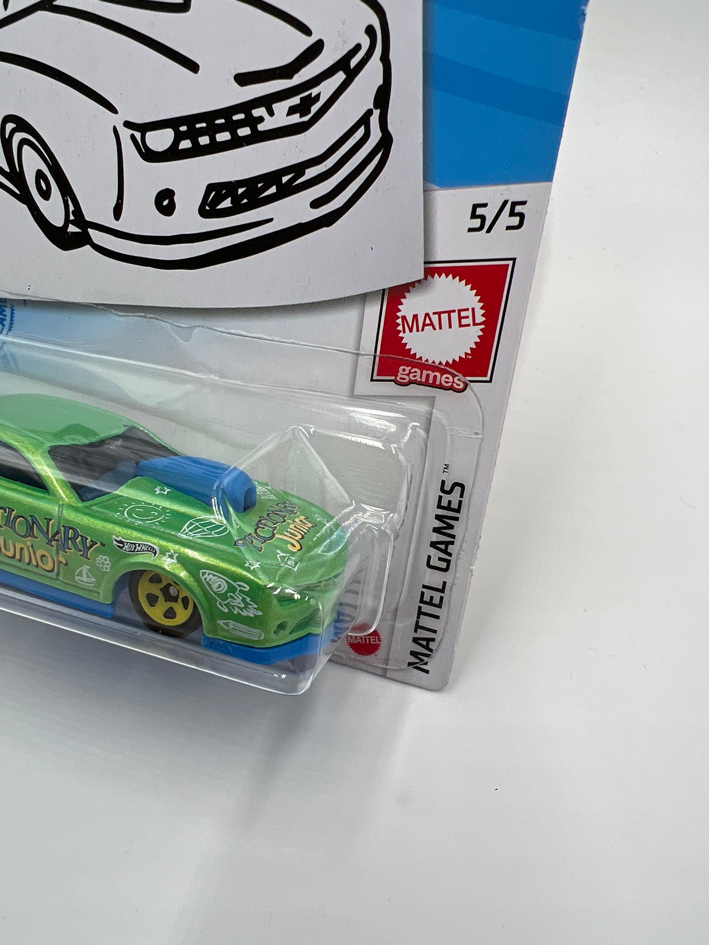 Hot Wheels Kroger Exclusive #149 10 Pro Stock Camaro Green Pictionary Jr Sketch Card W/Protector