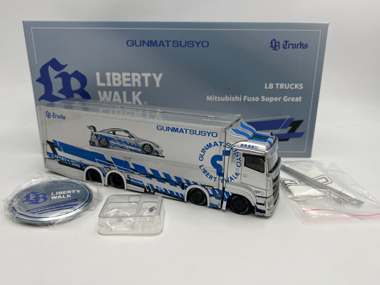 GCD 1/64 Scale Gunmatsusyo #635 LB Trucks Liberty Walk Mitsubishi Fuso Super Great