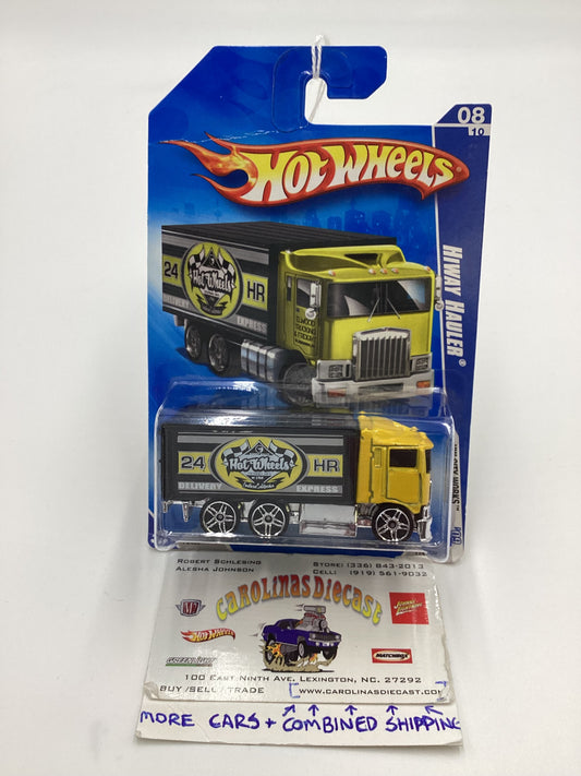 2009 Hot wheels #114 Hiway Hauler Yellow Vein on Top Left 116D