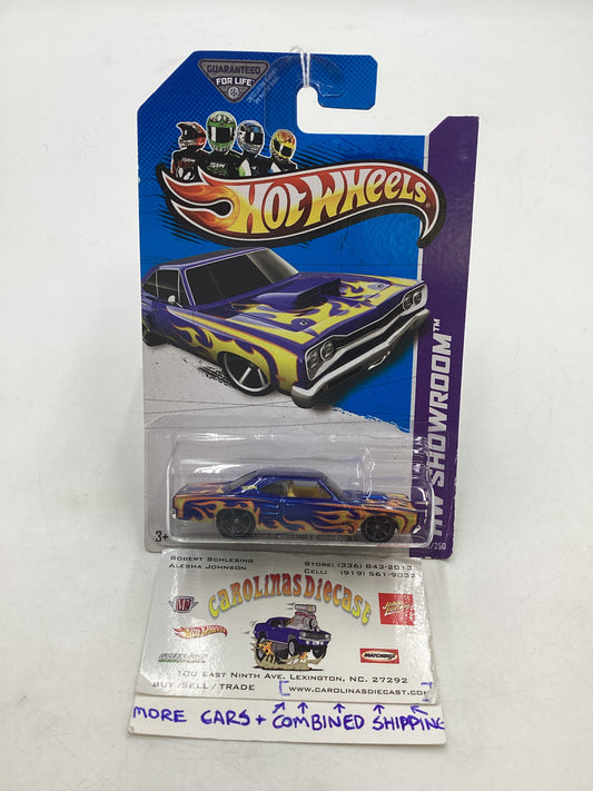 2013 Hot Wheels #212 69 Dodge Coronet Superbee Blue 59F