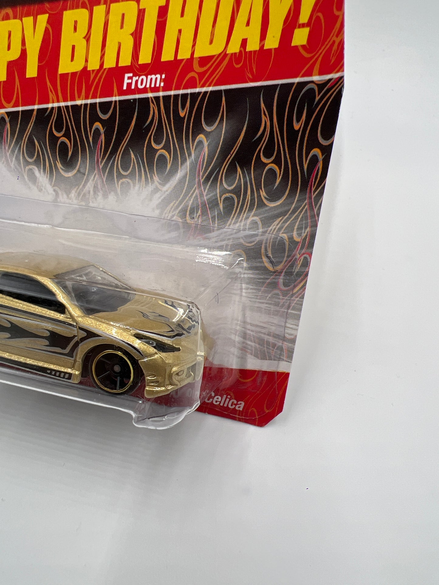 Hot Wheels Happy Birthday Card Toyota Celica Gold 153A
