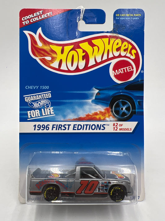 1996 Hot Wheels Collector #367 Chevy 1500 Silver W/7SP Black Wheels 16B