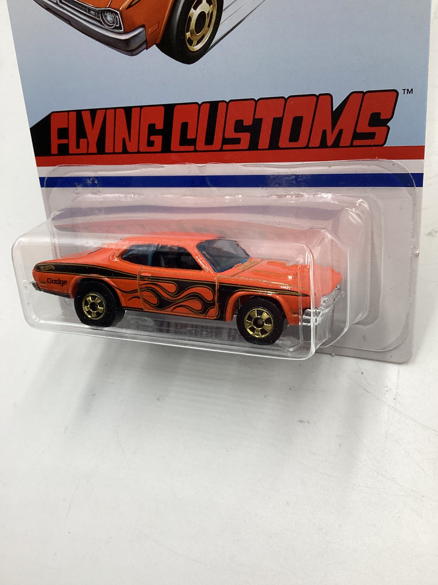 Hot Wheels Target Exclusive Flying Customs 71 Dodge Demon Orange 155D