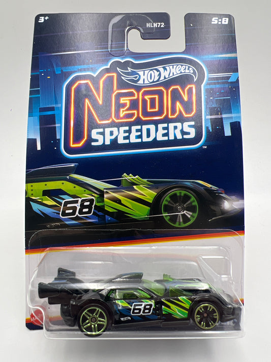 Hot Wheels Neon Speeders #5 GT Hunter Black/Green 157G