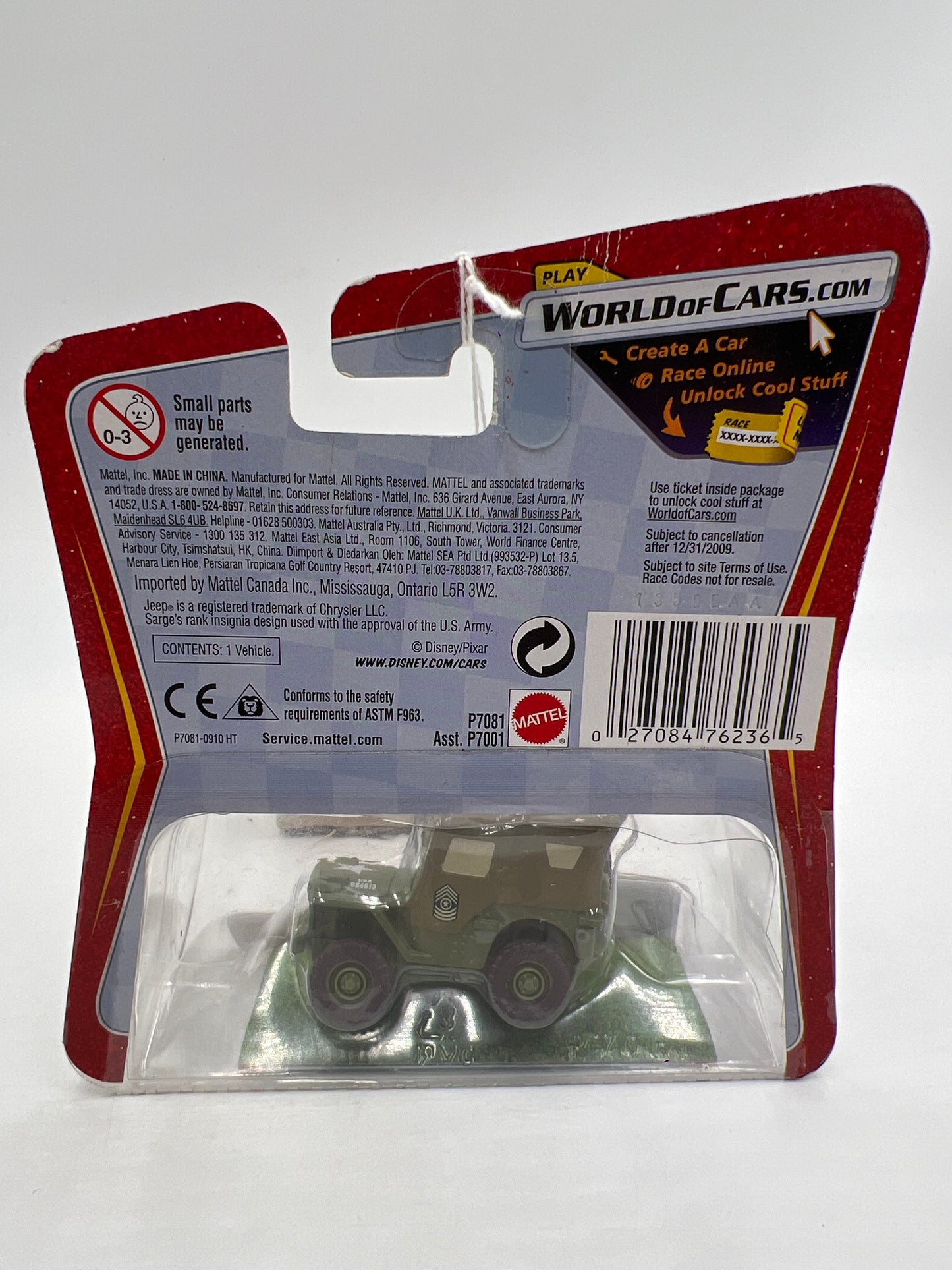 Disney Pixar The World Of Cars #100 CHASE Saluting Sarge
