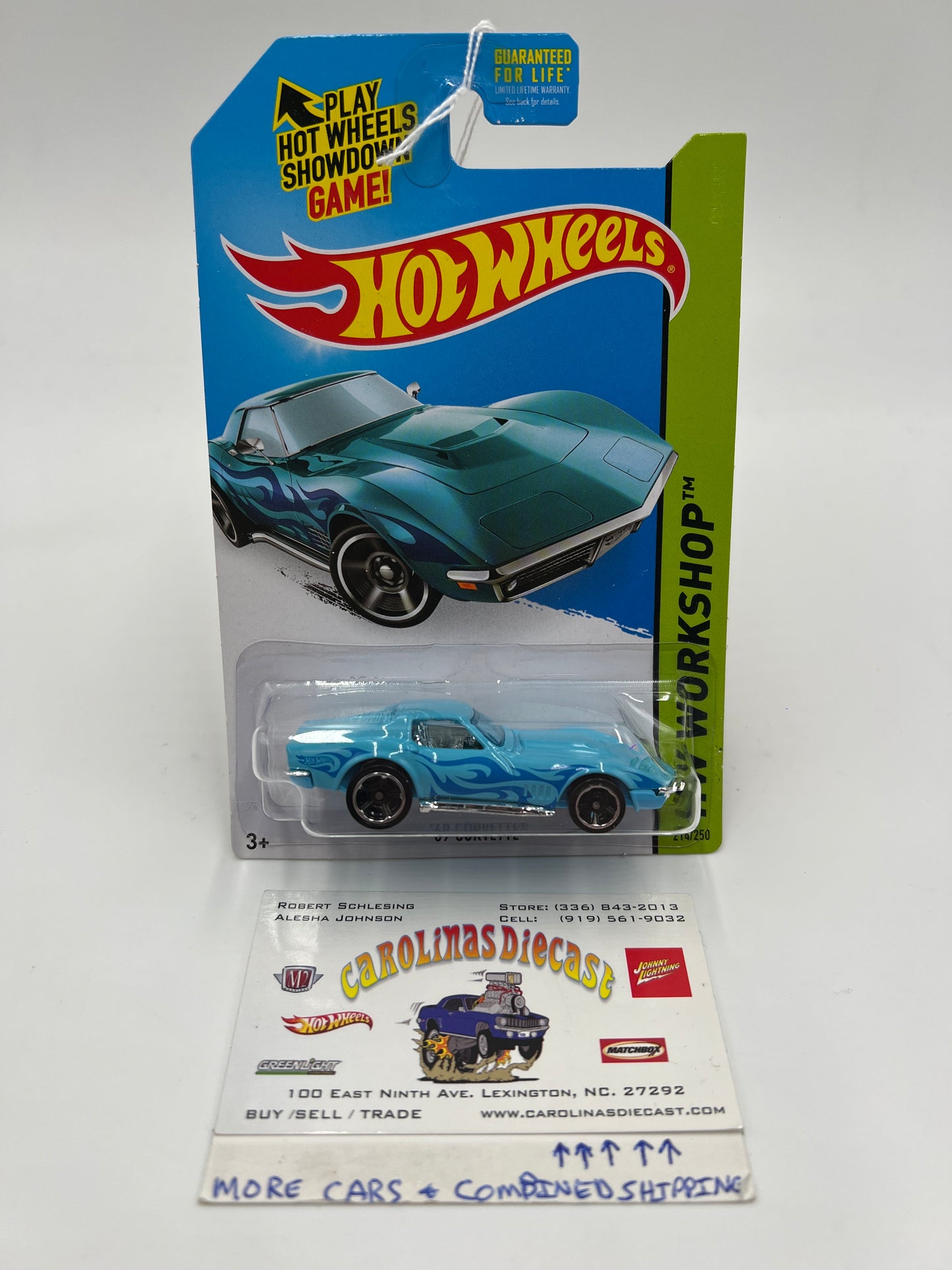 2014 Hot Wheels Kmart Exclusive Workshop #214 69 Corvette Light Blue 235F