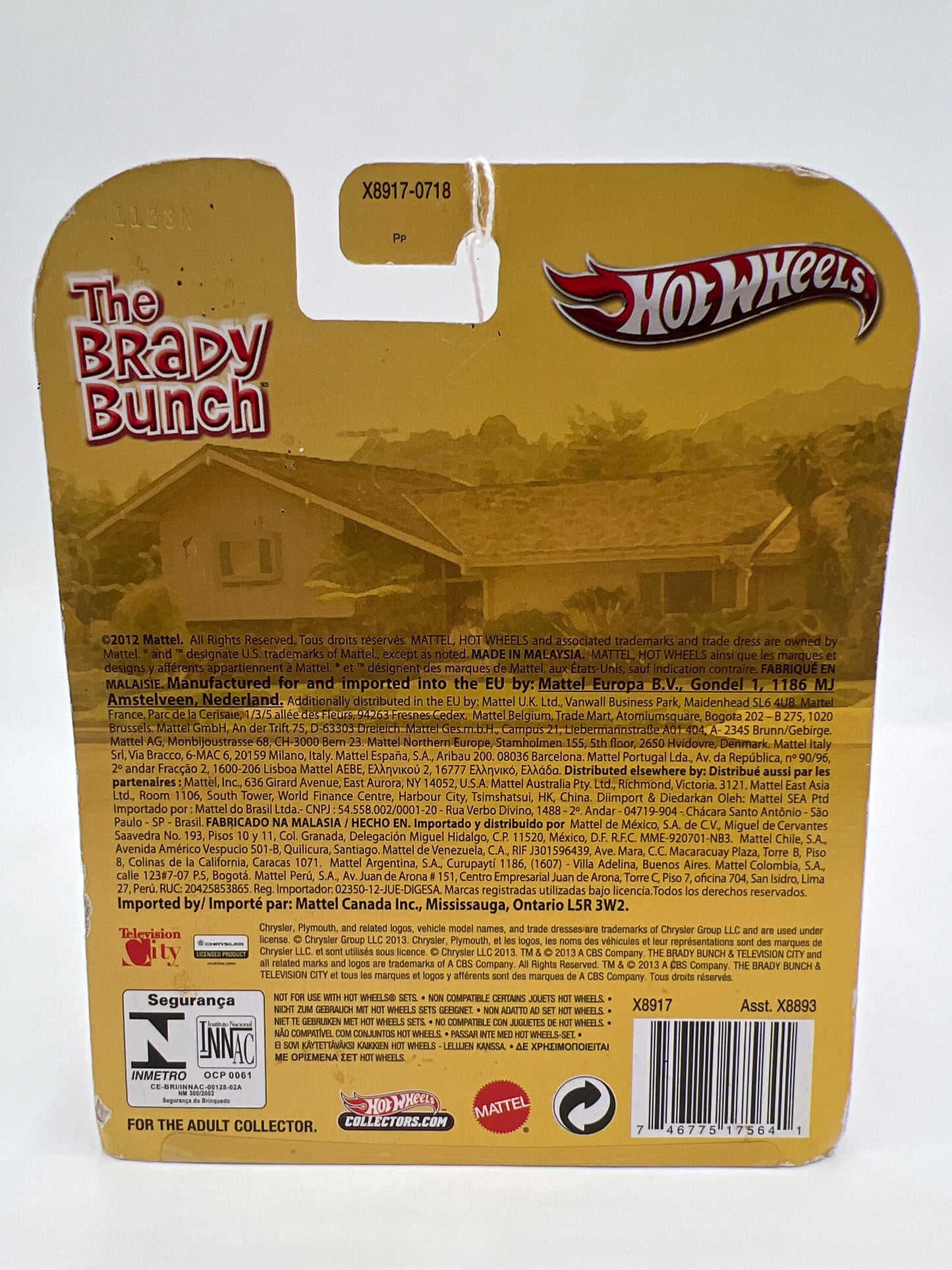 Hot Wheels Retro Entertainment The Brady Bunch 71 Plymouth Satellite Gold Card Not Perfect 241B