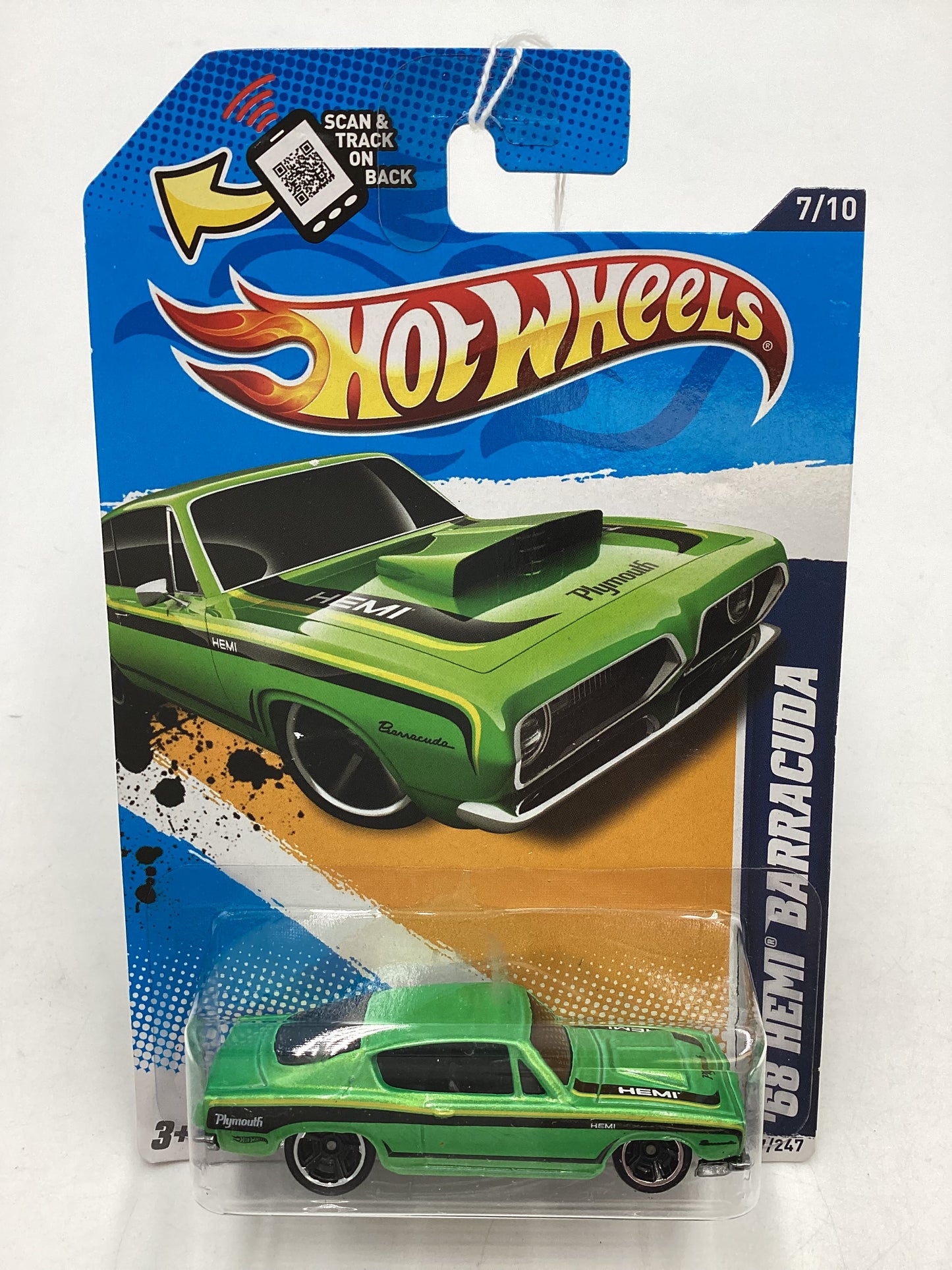 2012 Hot Wheels Muscle Mania #87 68 Hemi Barracuda Green 36H