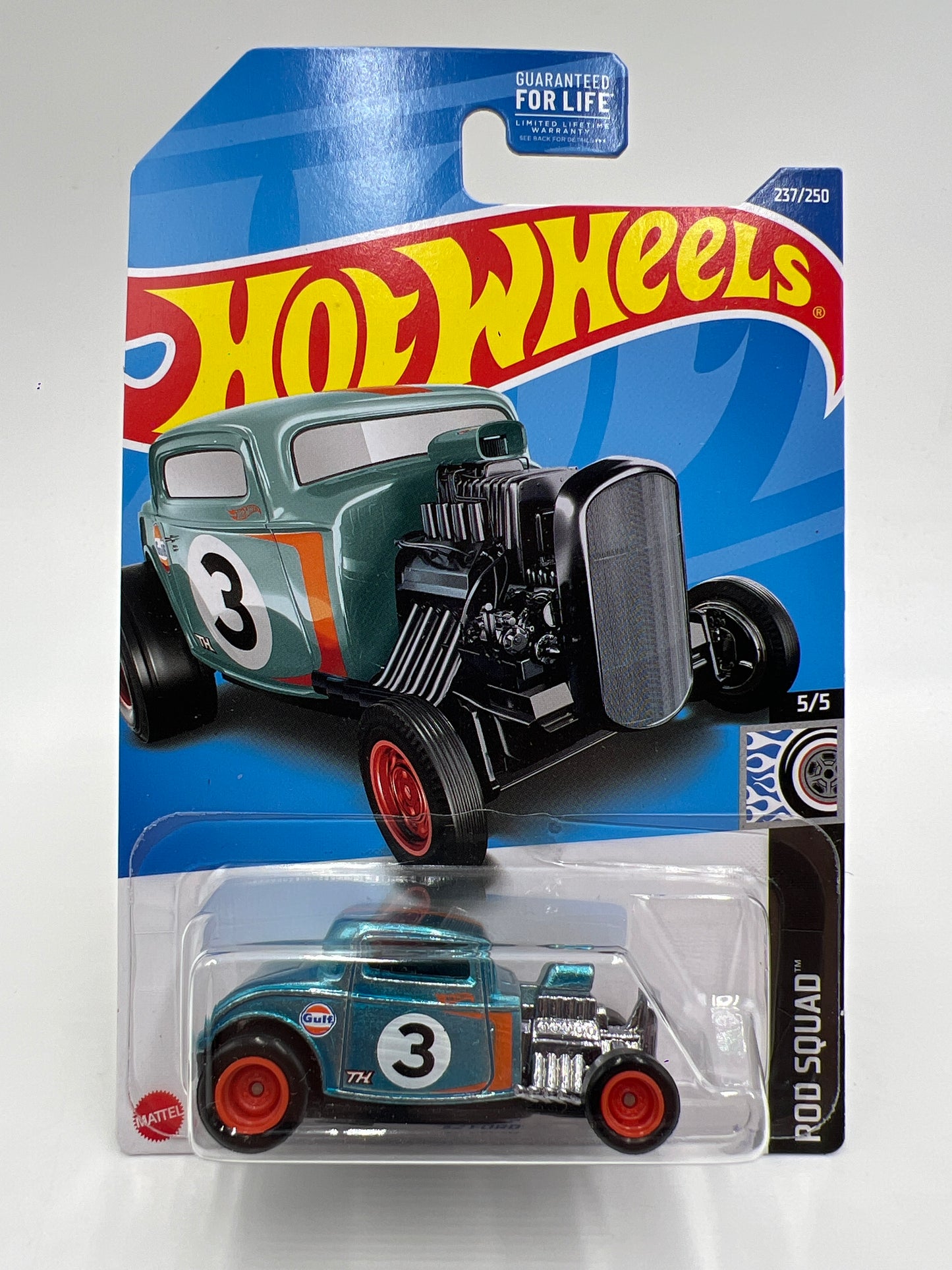 2022 Hot Wheels Super Treasure Hunt #237 32 Ford Gulf Blue W/Protector