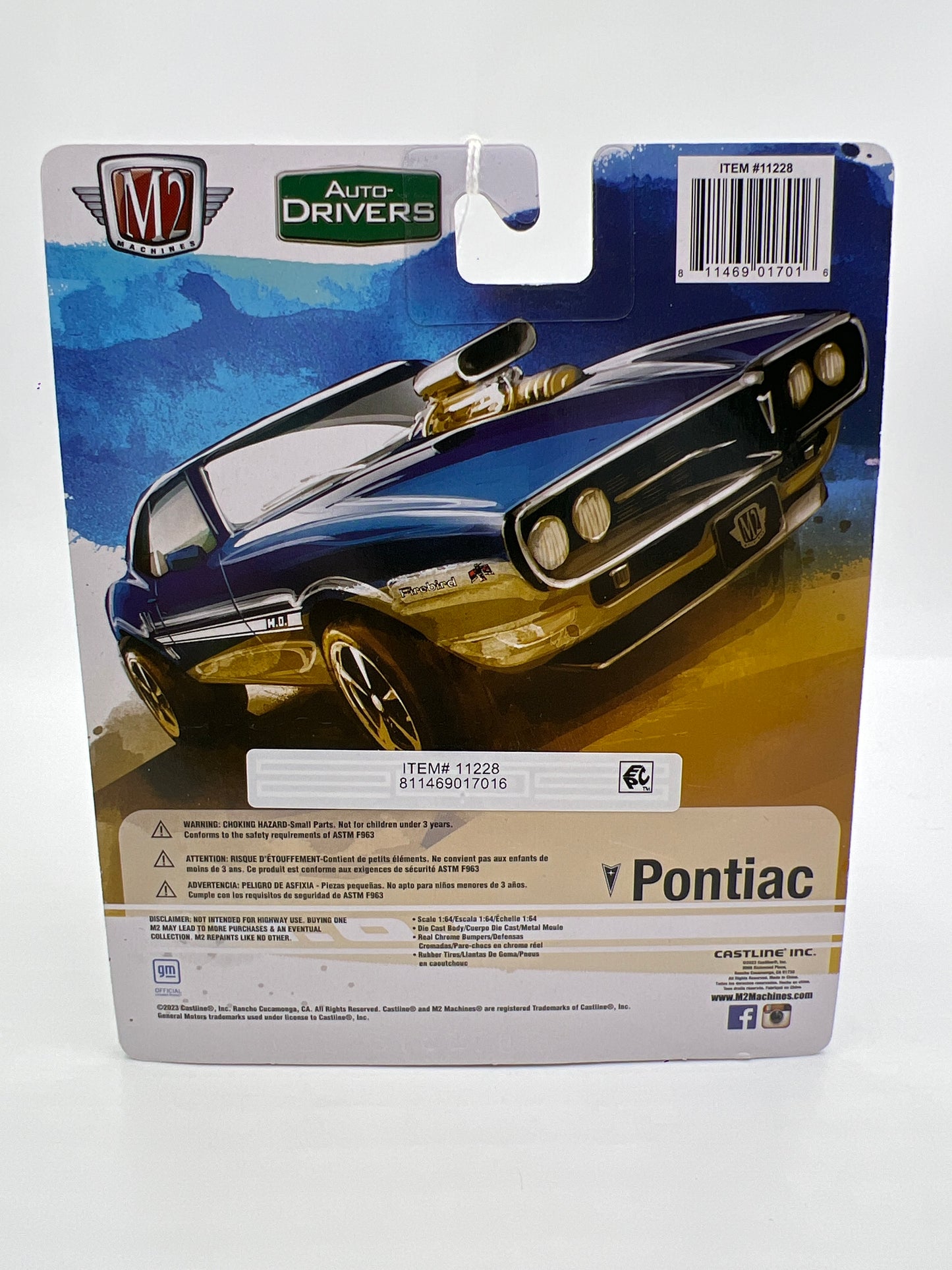 M2 Machines Auto-Drivers 1968 Pontiac Firebird 400 H.O. Blue R96 188P
