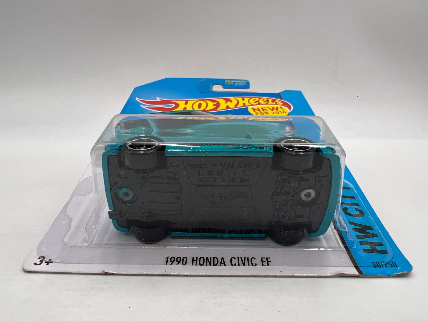 2014 Hot Wheels City #30 1990 Honda Civic EF Teal Blue W/Protector