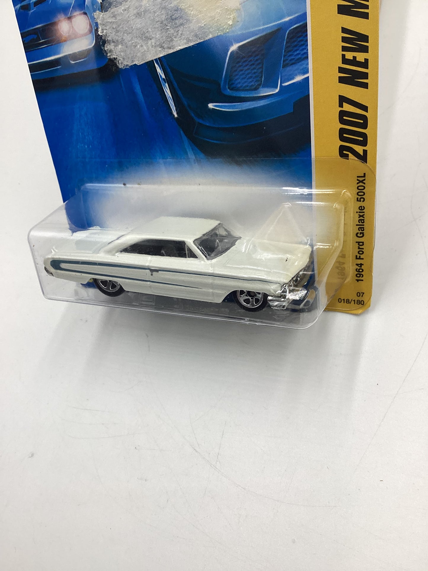 2007 Hot Wheels New Models #18 1964 Ford Galaxie 500XL White Kmart Exclusive 234E