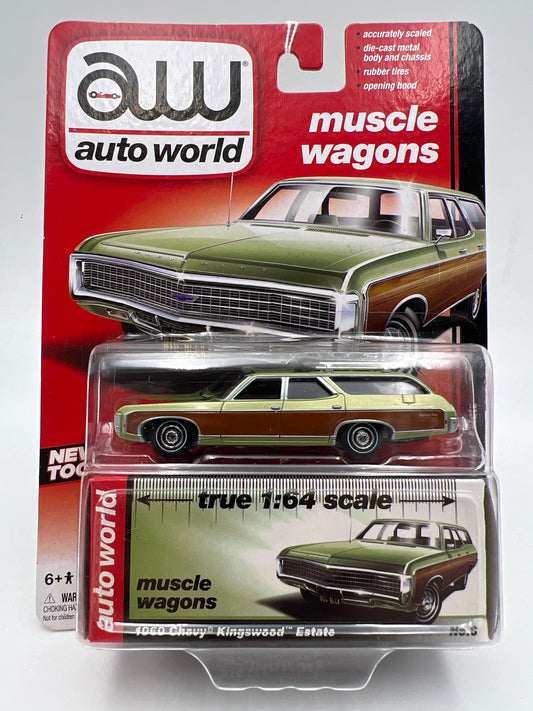 Auto World Muscle Wagons #6 1969 Chevy Kingswood Estate Green