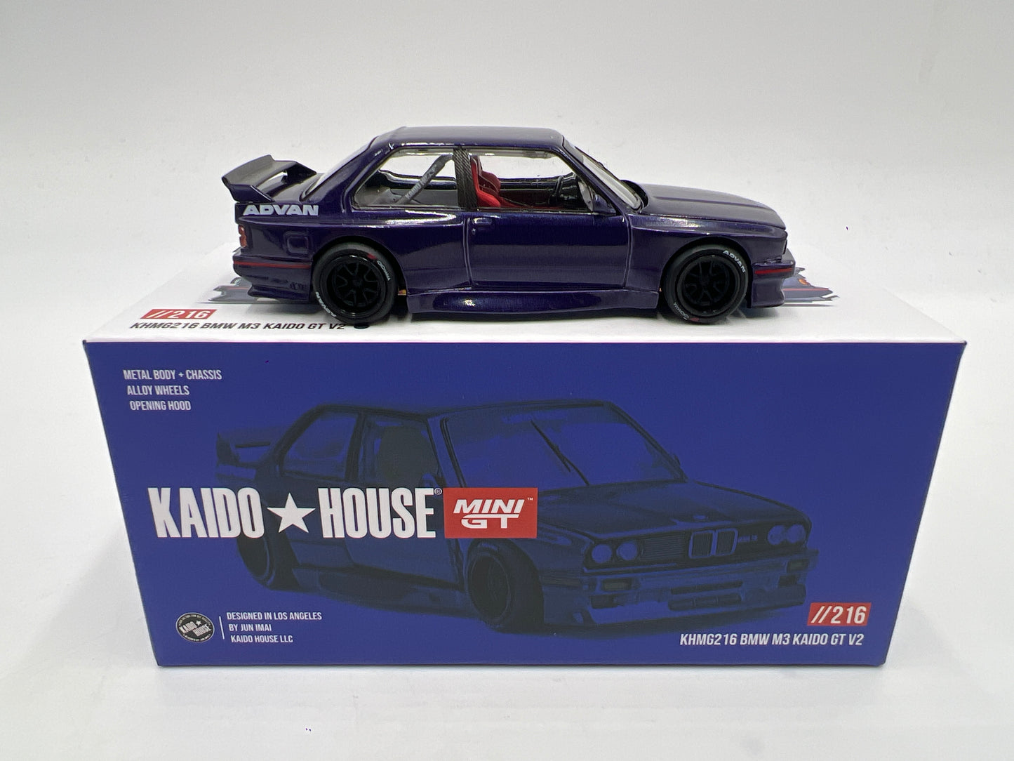 Mini GT Kaido House #216 KHM62 16 BMW M3 Kaido GT V2 Purple