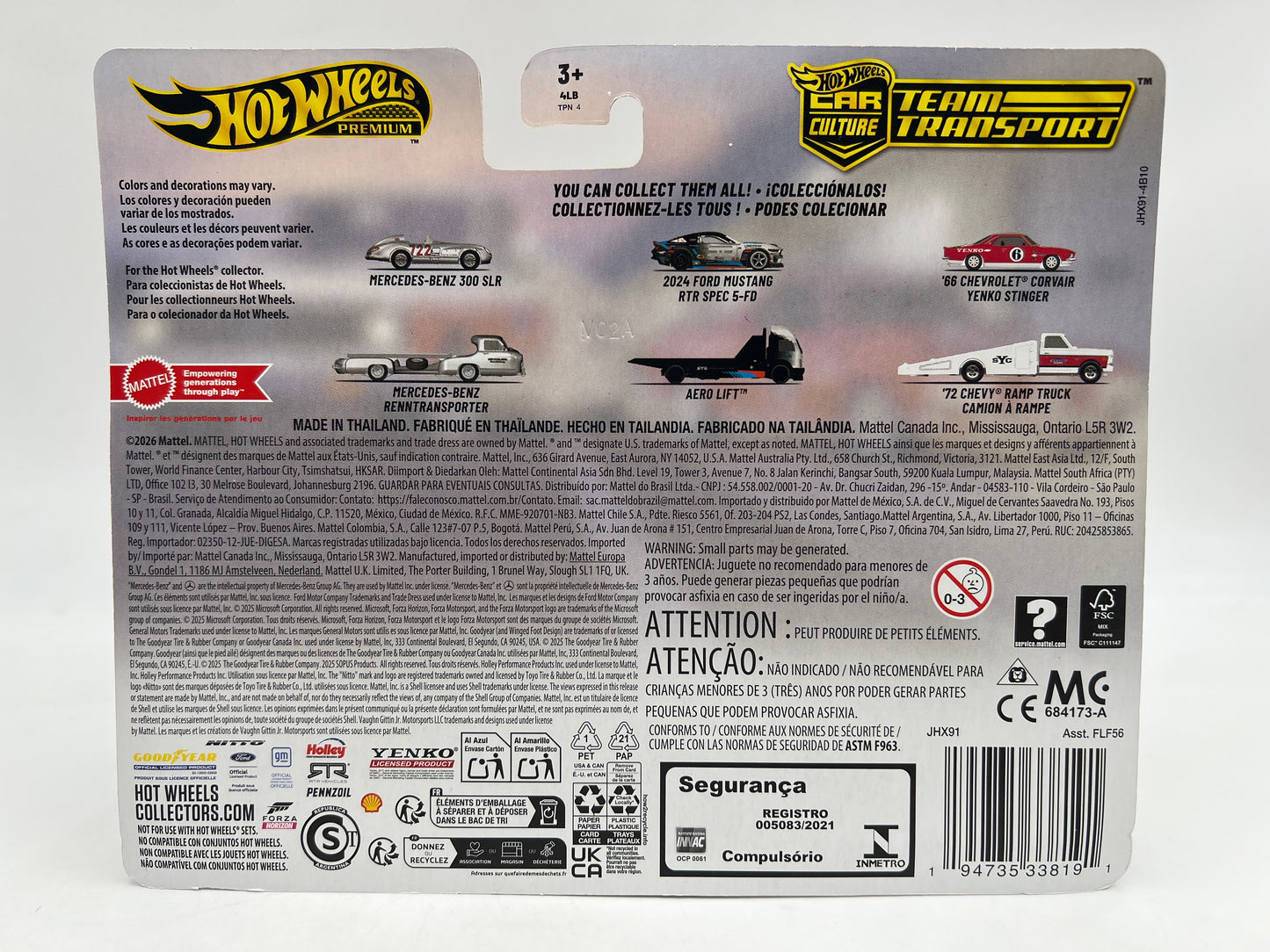 Hot Wheels Team Transport #91 66 Chevrolet Corvair Yenko Stinger & 72 Chevy Ramp Truck