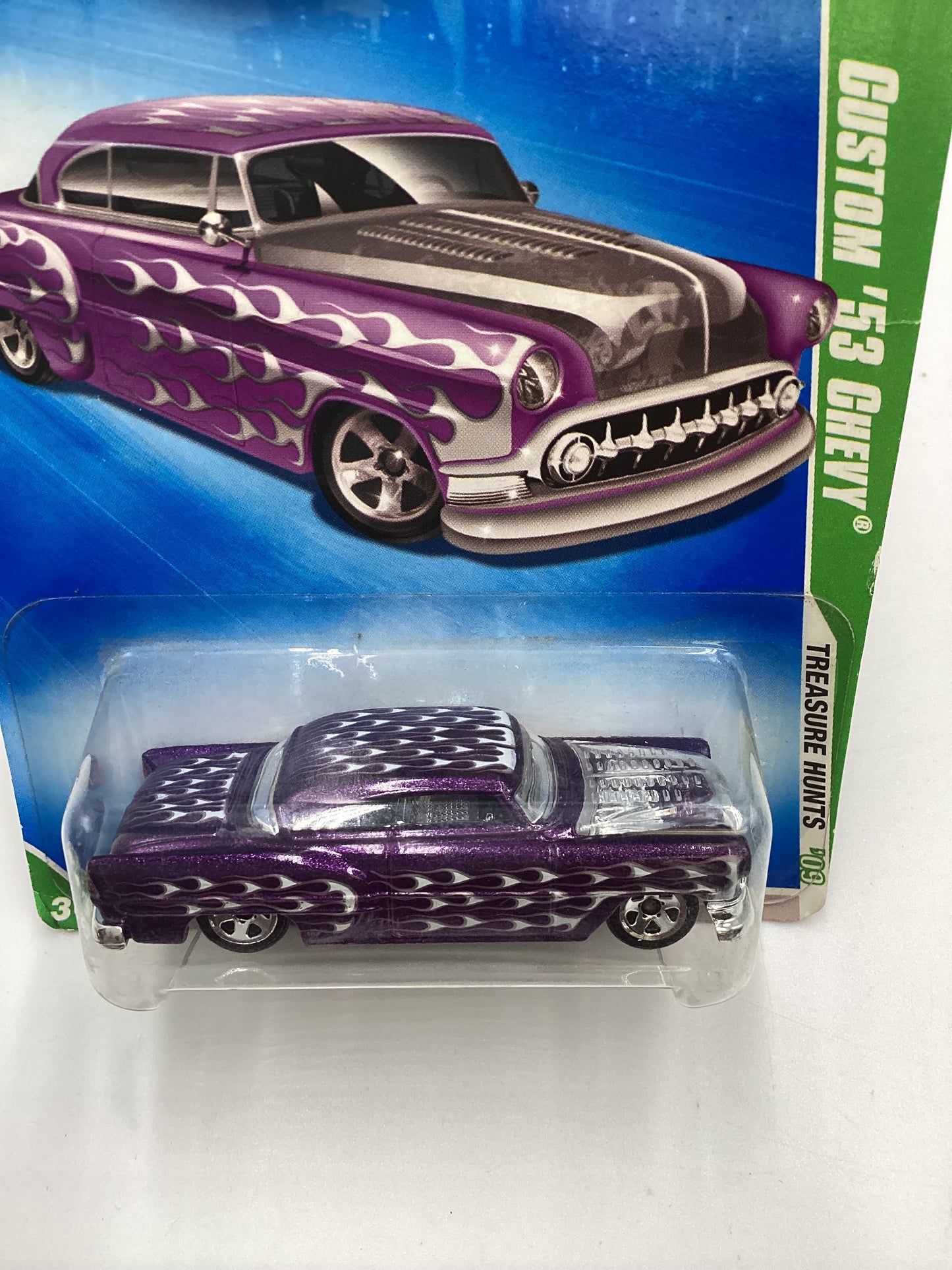 2009 Hot Wheels Treasure Hunt #049 Custom 53 Chevy Purple 274C