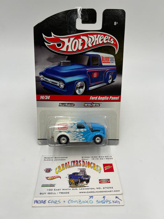 Hot Wheels Slick Rides #14 Ford Anglia Panel Hedman Hedders Blue/White 241G