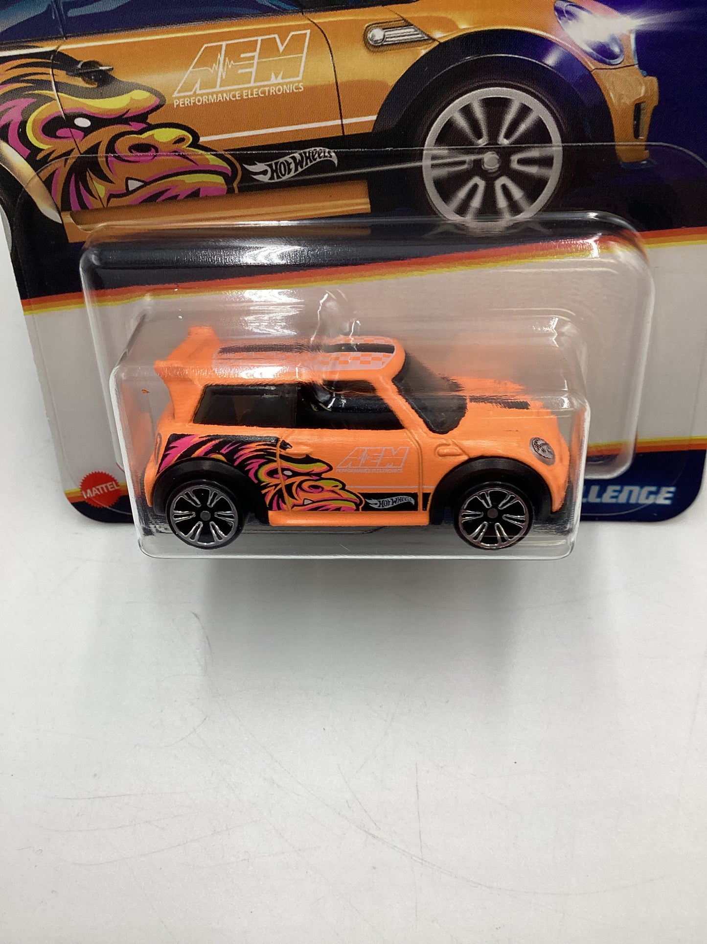 2025 Hot Wheels Neon Speeders #5 Mini Cooper S Challenge Orange 159E