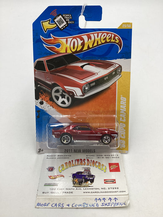 2011 Hot wheels #25 68 Copo Camaro Red 13E