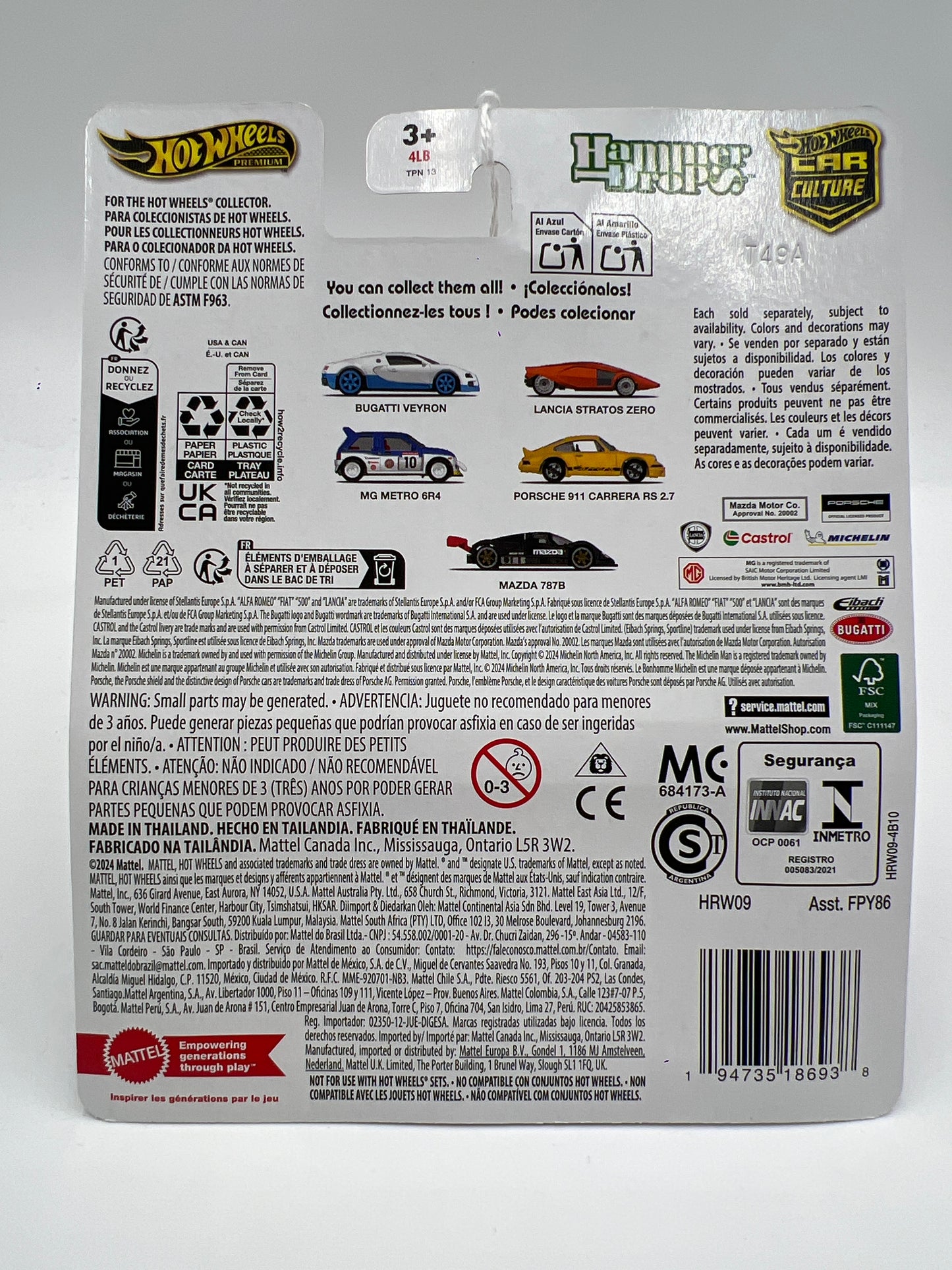 2025 Hot Wheels Car Culture Hammer Drops #3 MG Metro 6R4 Blue/White 252D