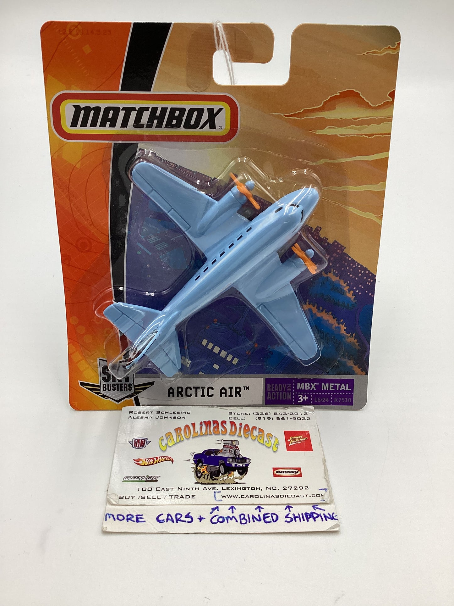 2007 Matchbox Skybusters K7510 Artic Air Light Blue 113D