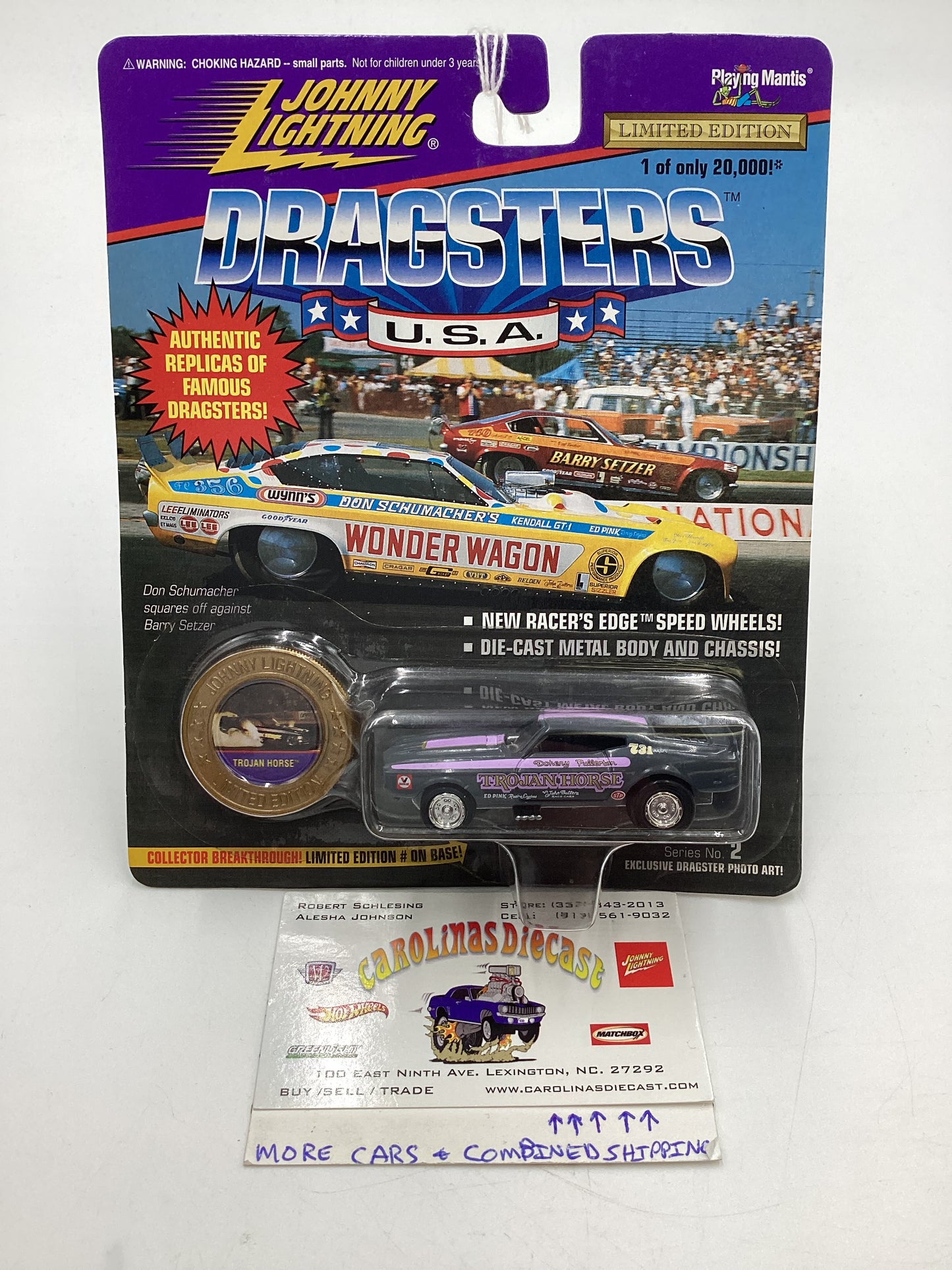 Johnny Lightning Dragsters U.S.A 4575/20000 Trojan Horse Gray 186D