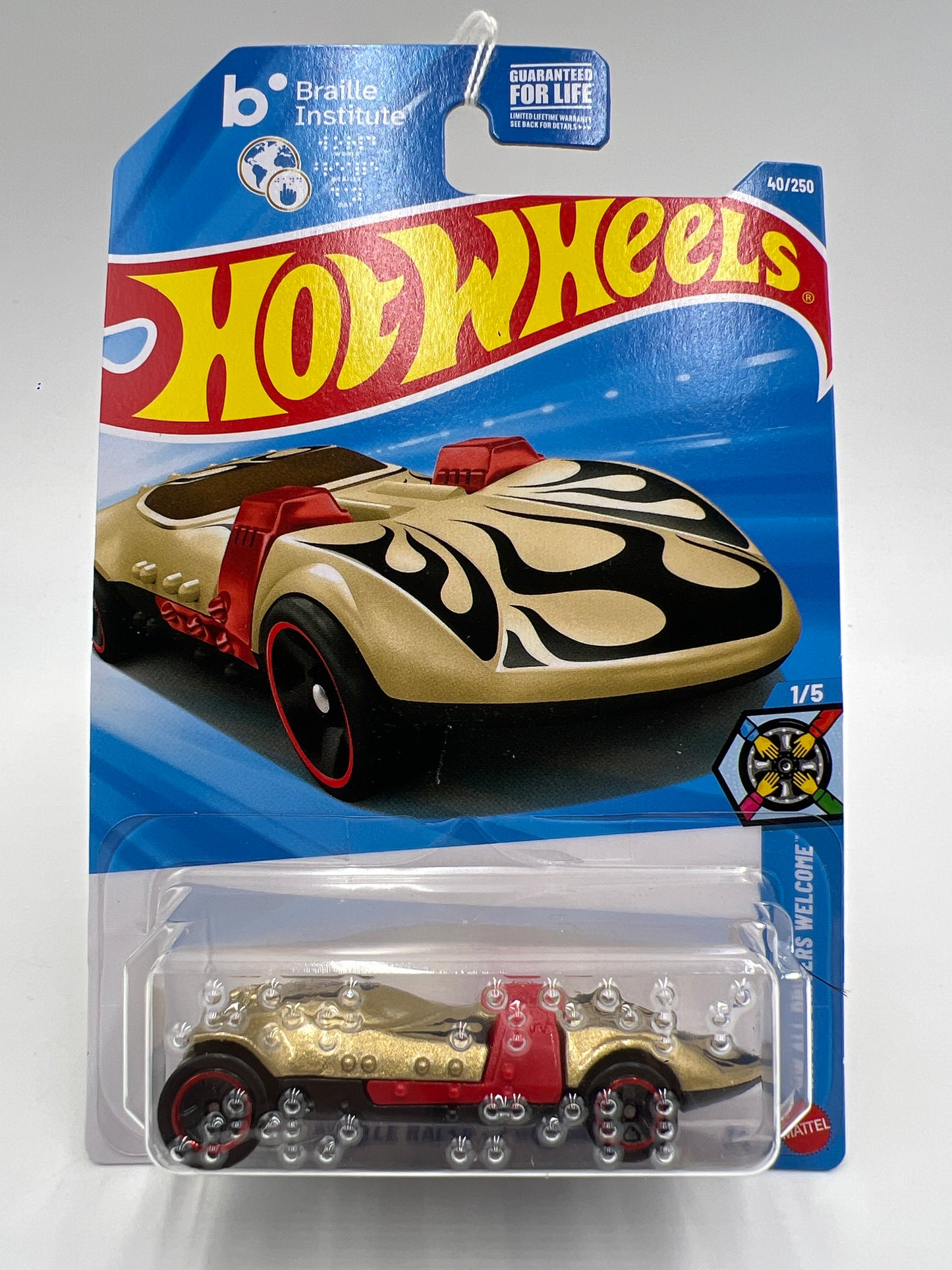 2026 Hot Wheels B Case HW All Drivers Welcome #40 Braille Racer Twin Mill Gold 40D