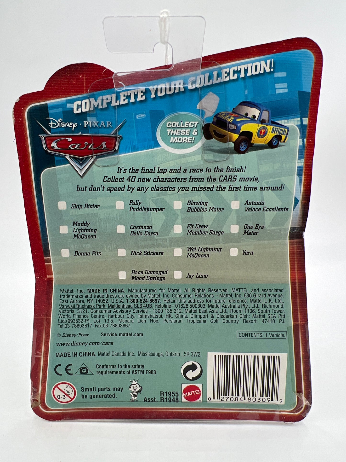 Disney Pixar Cars Final Lap Collection #103 Skip Ricter