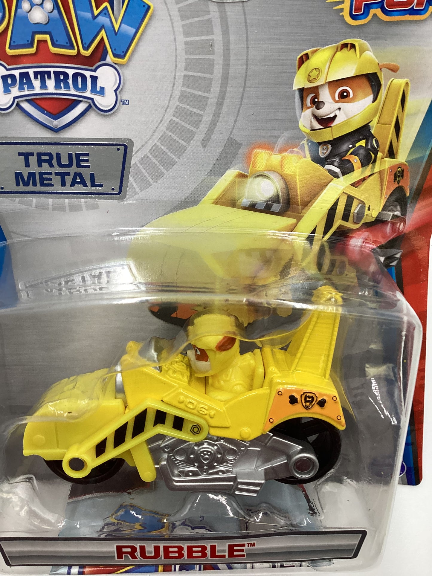 Nickelodeon Paw Patrol Moto Pups Rubble True Metal Rare 114A