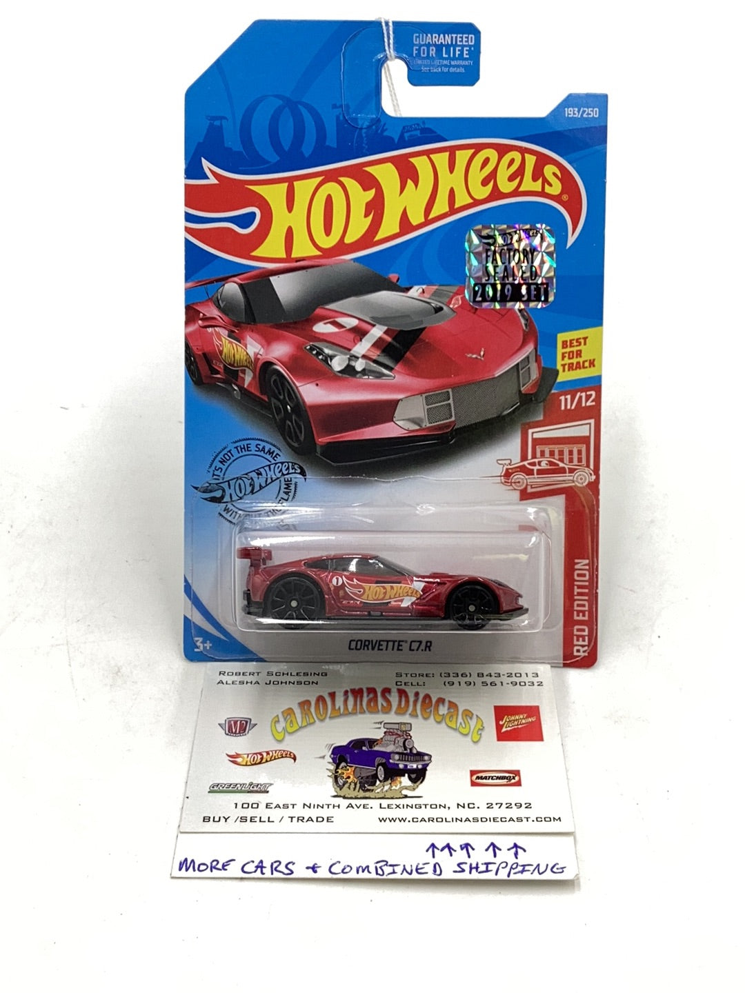 2019 hot wheels #193 Corvette C7.R Red Edition Factory Sealed