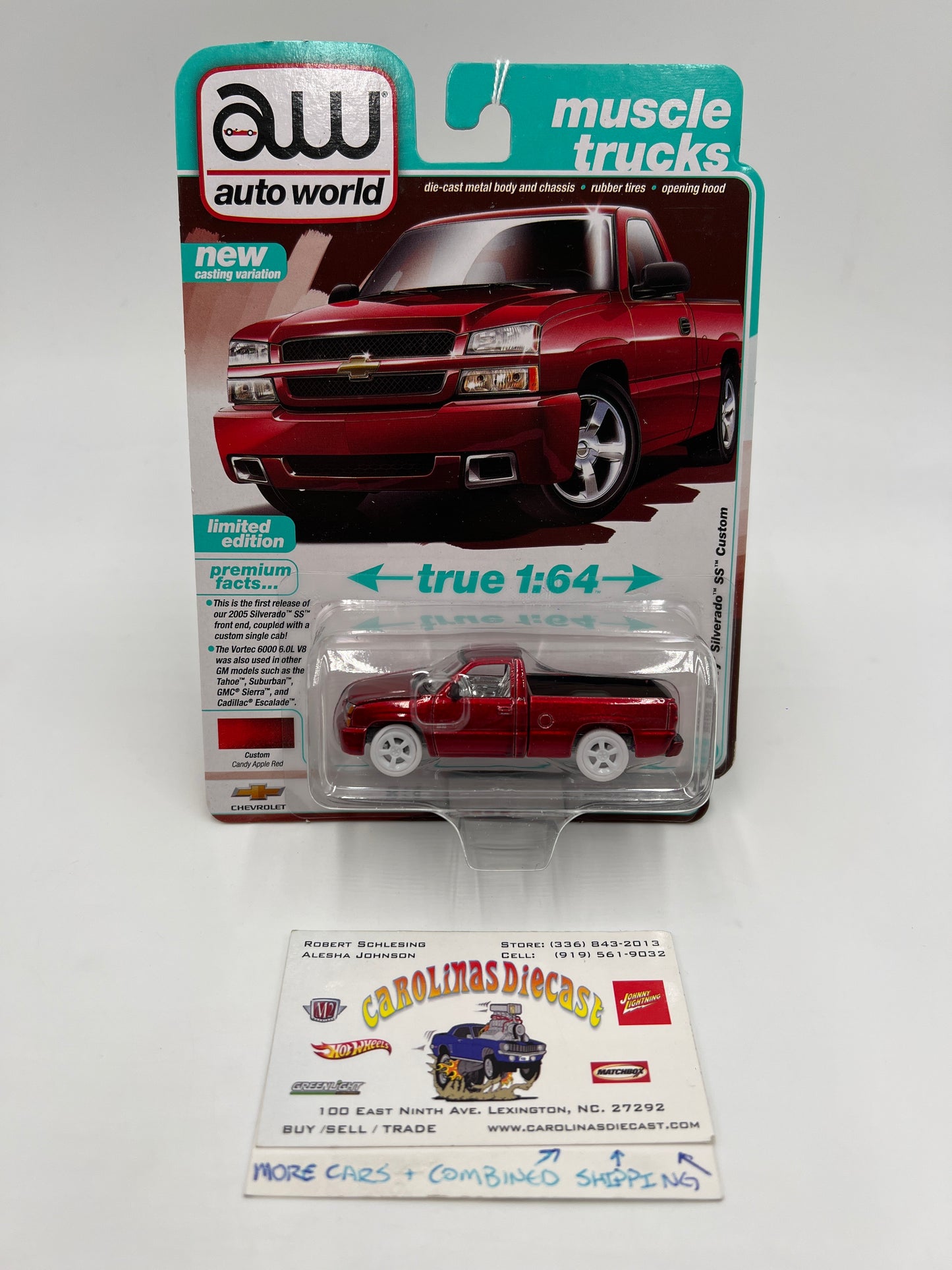 2025 Auto World Muscle Trucks CHASE Release 1 Version B 2005 Chevy Silverado SS Custom Ultra Red Cateye