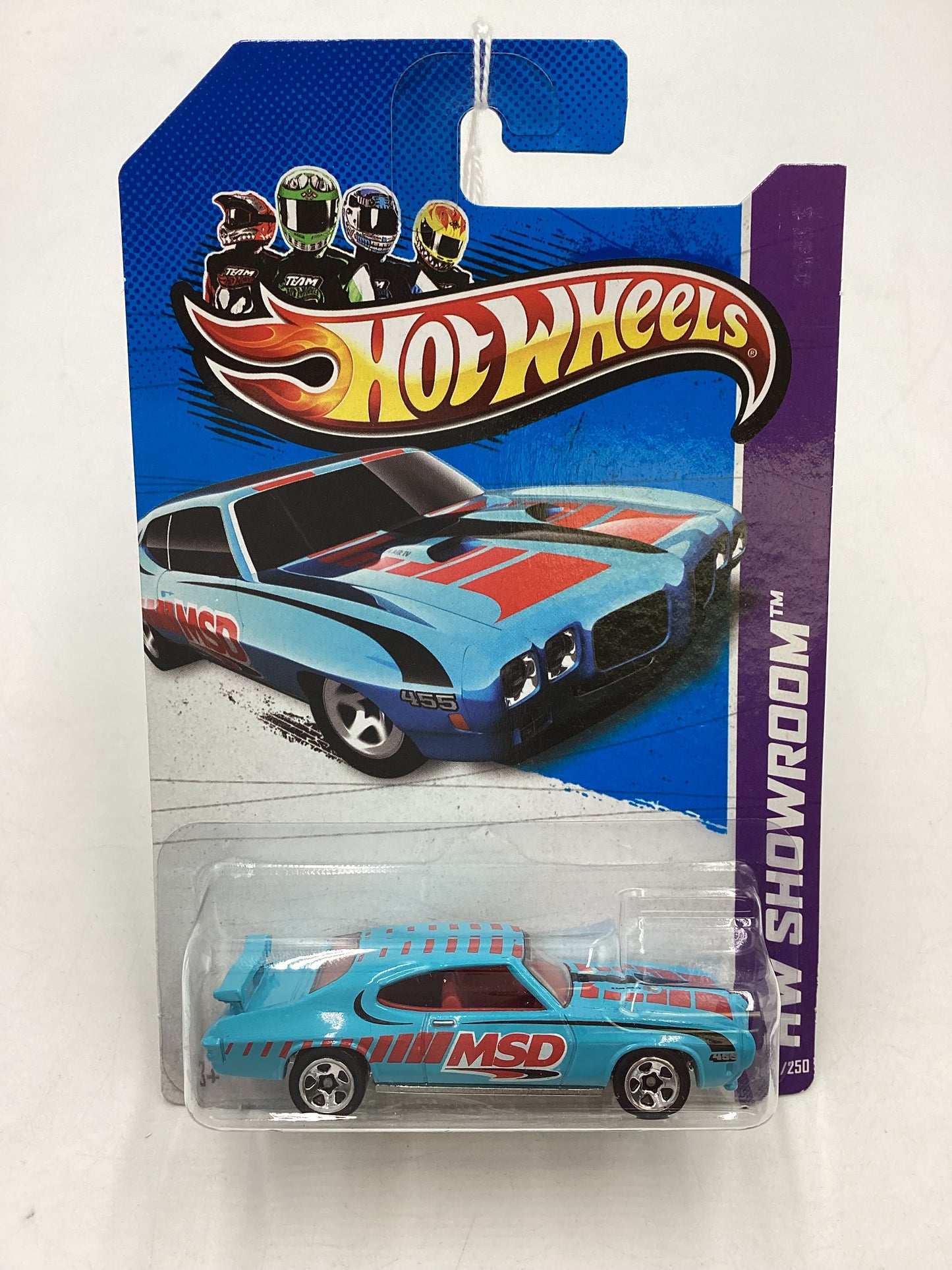 2013 Hot Wheels #246 70 Pontiac Judge Light Blue 51A