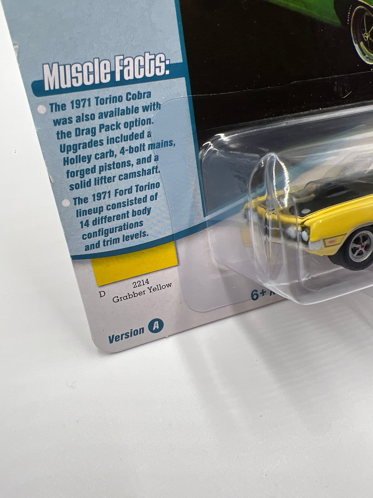 Johnny Lightning Muscle Cars U.S.A Class of 1971 Release 2 Version A 1971 Ford Torino Cobra Grabber Yellow 232B