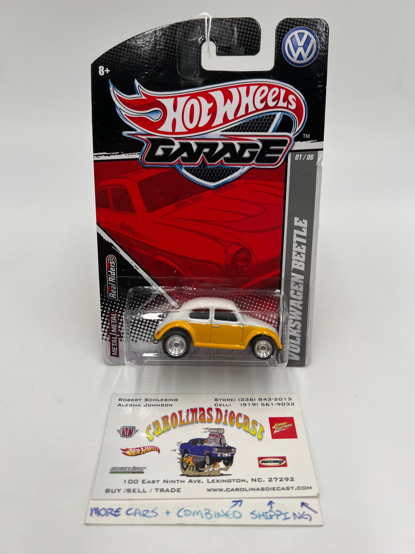 Hot Wheels Premium Garage Series #1 Volkswagen Beetle Yellow/White