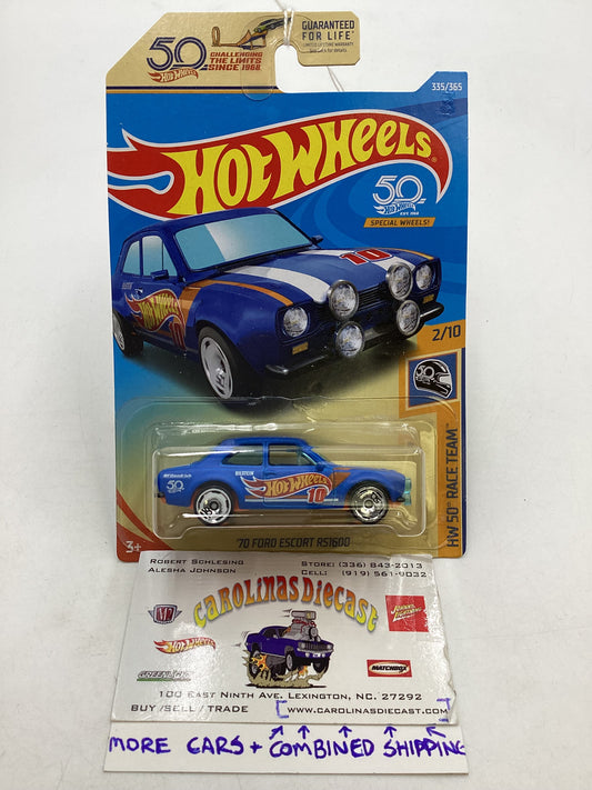 2018 Hot Wheels #335 70 Ford escort RS1600 20H