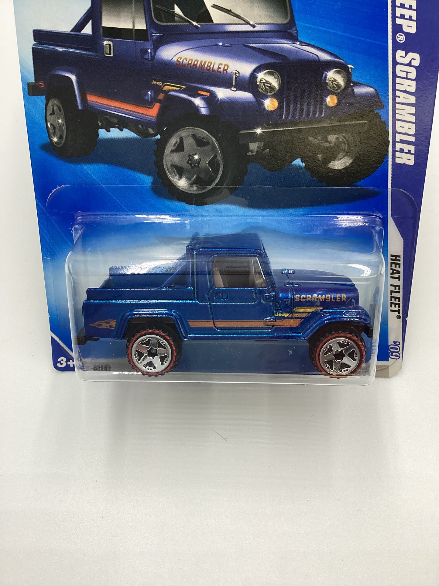 2009 Hot Wheels #123 Jeep Scrambler Blue Redline Tires Walmart Exclusive 237F