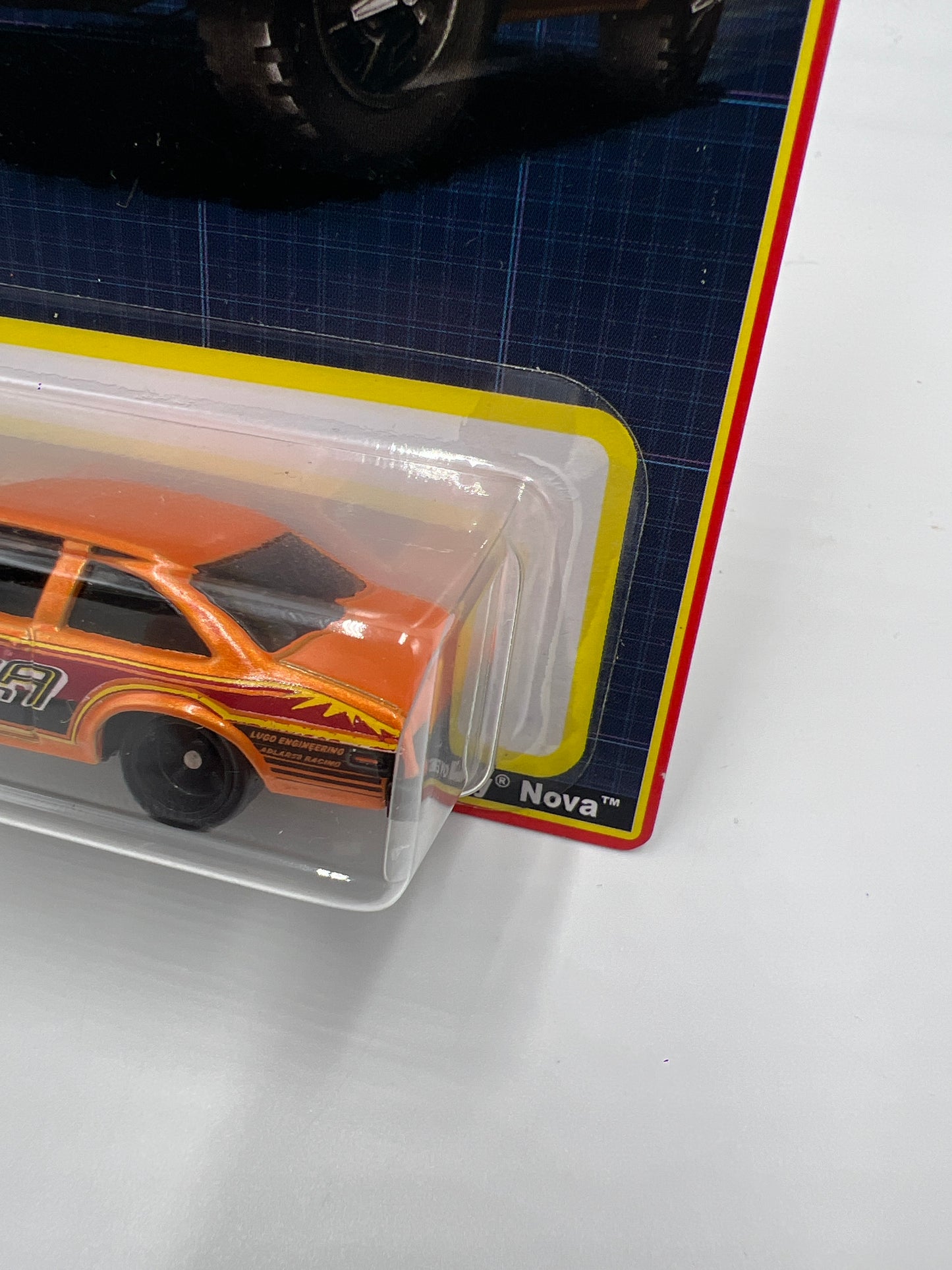 Matchbox Retro Series 1979 Chevy Nova Orange Wheel Swap Custom On Card W/Protector SR