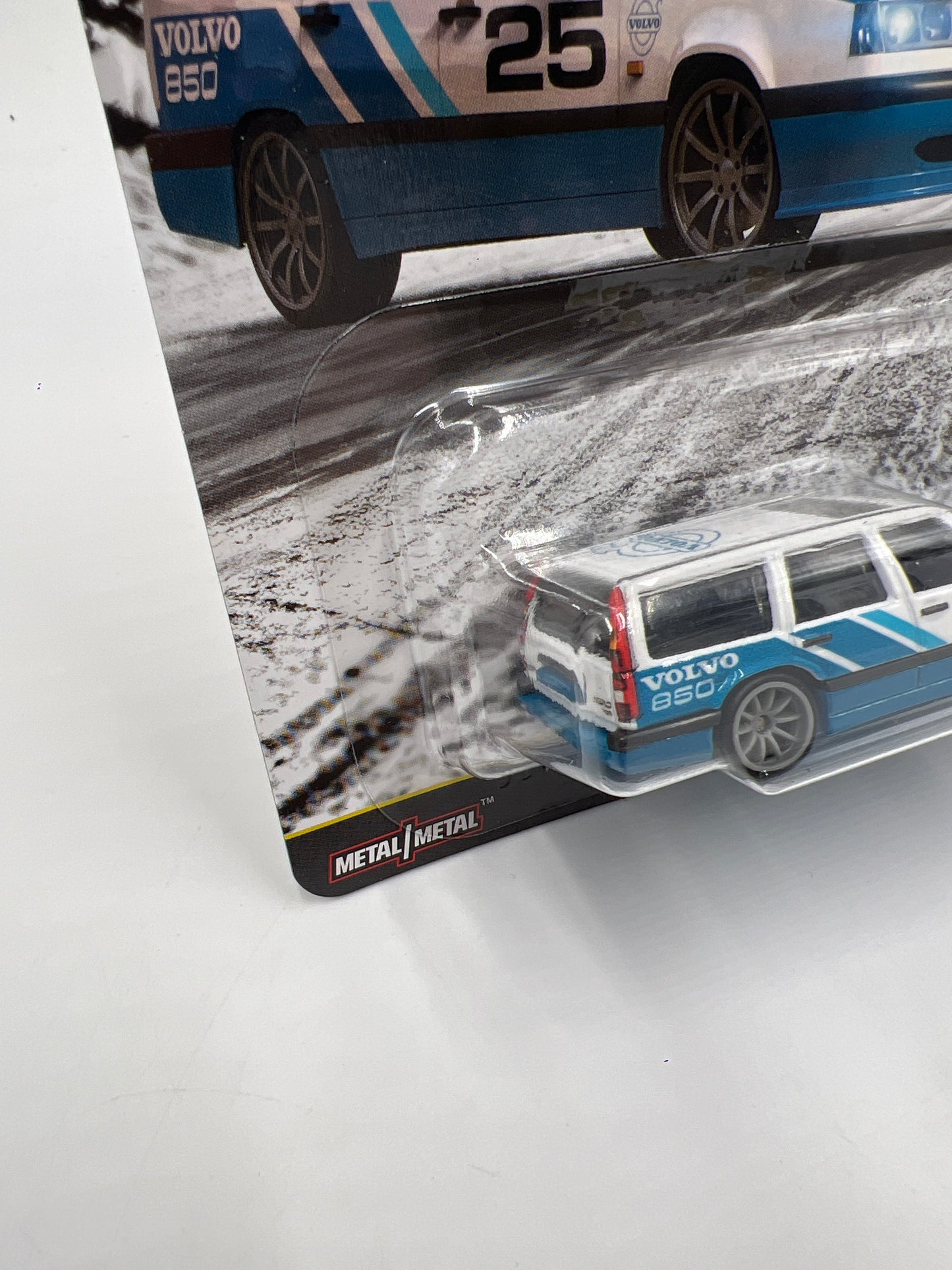 2025 Hot Wheels Car Culture Premium Fast Wagons #3 Volvo 850 Estate Blue/White 259E