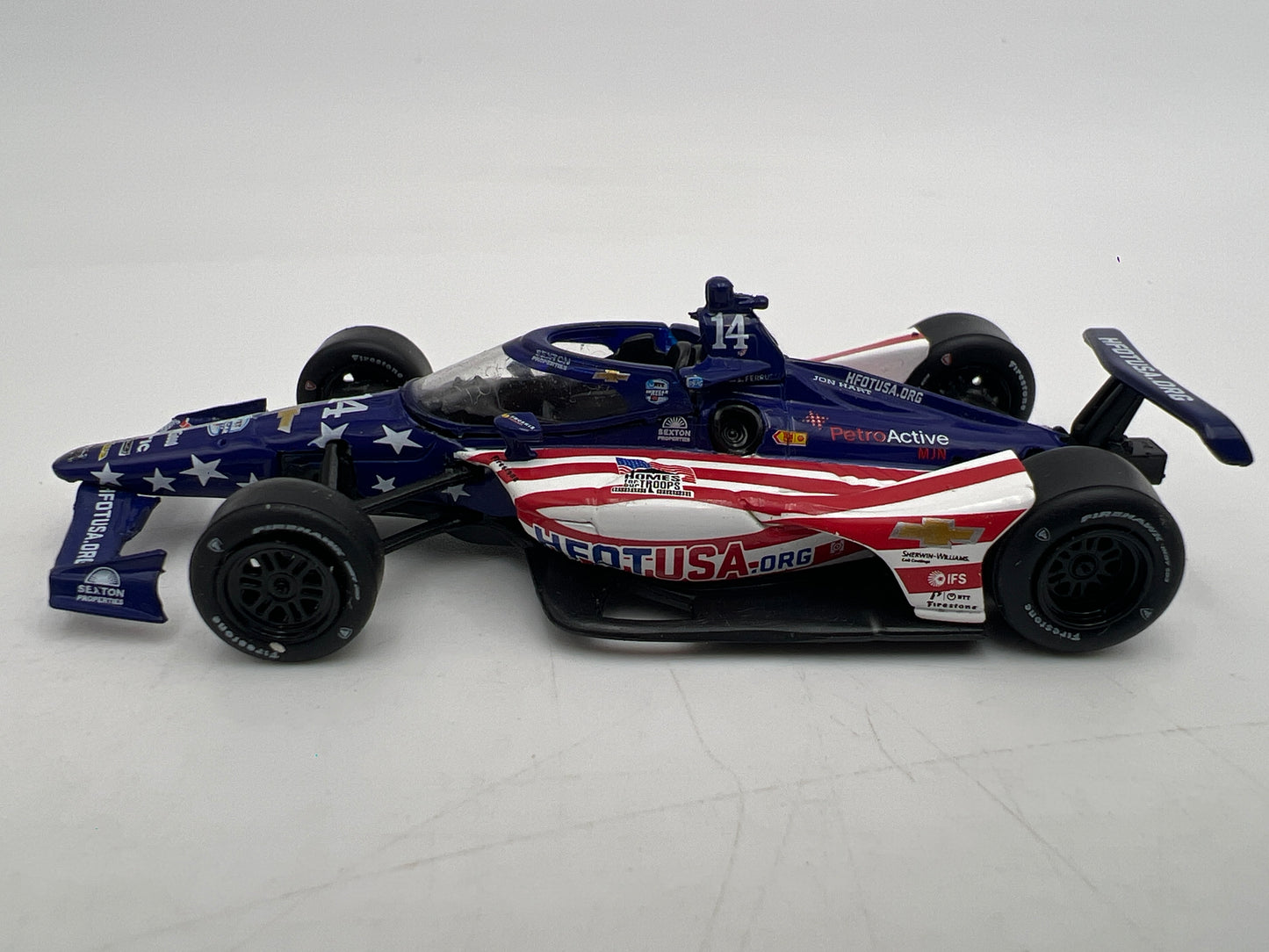 IXO Models 1/64 NTT Indycar Series Santino Ferrucci #14 HFOTUSA